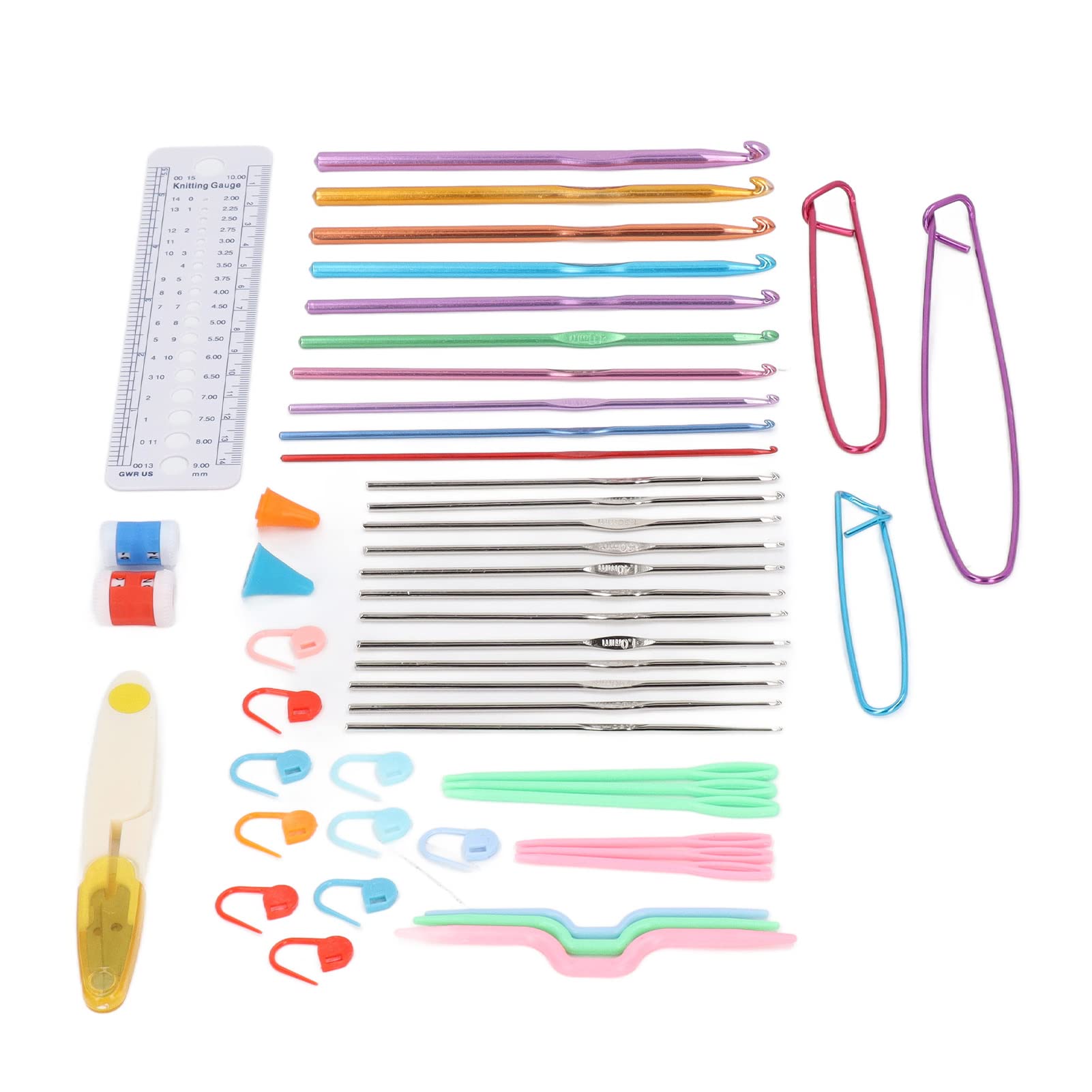 Premium Ergonomic Crochet Hook Set with Stitch Markers - Perfect for Beginners, Knitting & Travel | DIY Crafts, Crocheting Blankets, Hats & Scarves