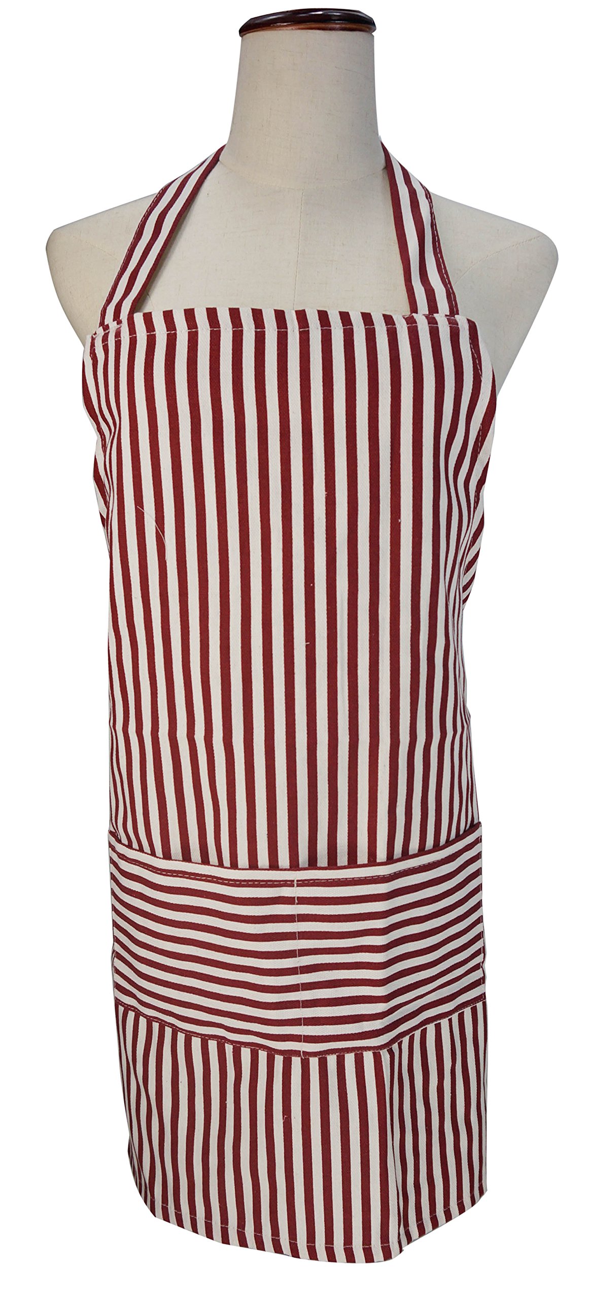 LilMents Pinstriped Canvas Apron for Kitchen, Chef, Baking & Cooking - Durable & Stylish Protective Wear for BBQ, Grilling & Home Cooking