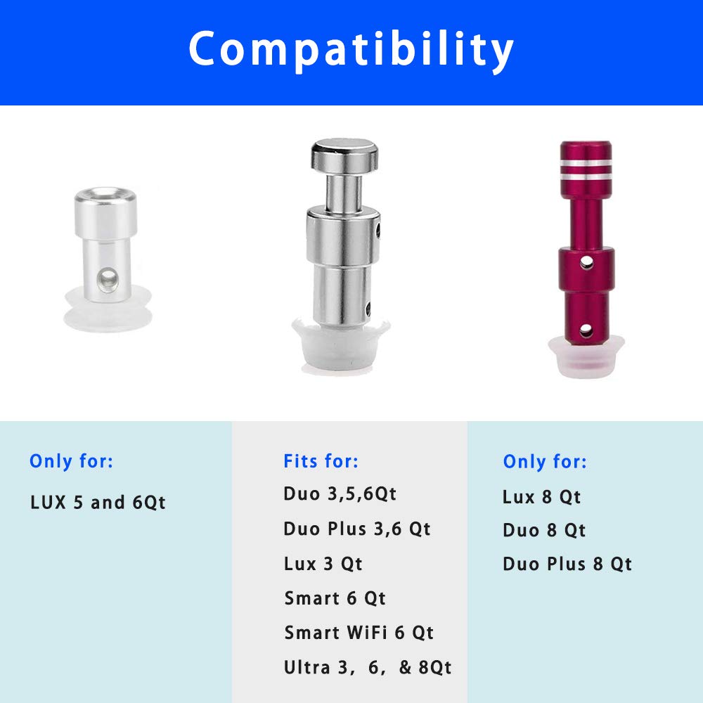 Instant Pot Duo/Duo Plus Steam Release Handle & Float Valve Replacement Parts with Anti-Block Shield - Compatible with 3,5,6,8 Quart & Smart WiFi (6Qt) Models - Perfect for Pressure Cooking, Soup Making & Meal Prep