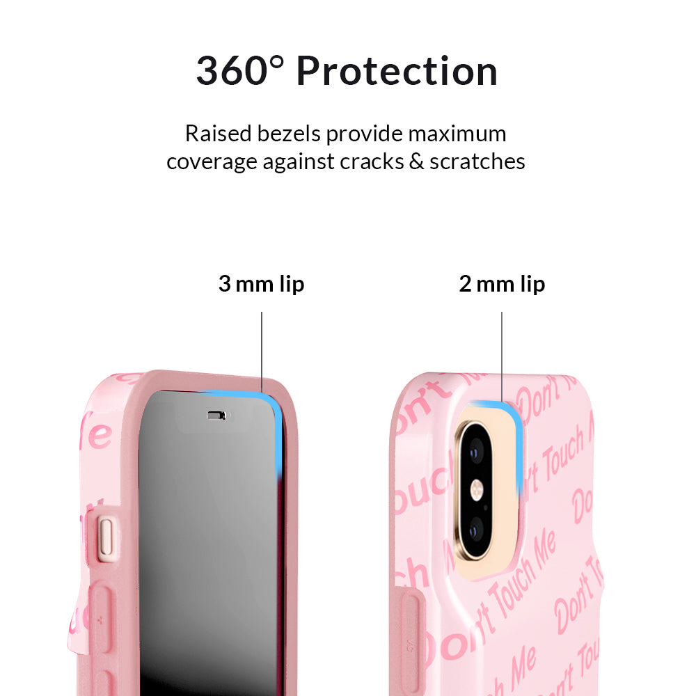 Don't Touch Me iPhone Wallet Case - Slim Protective Cover with Card Holder for iPhone 13/14/15 - Perfect for Travel, Shopping & Everyday Use