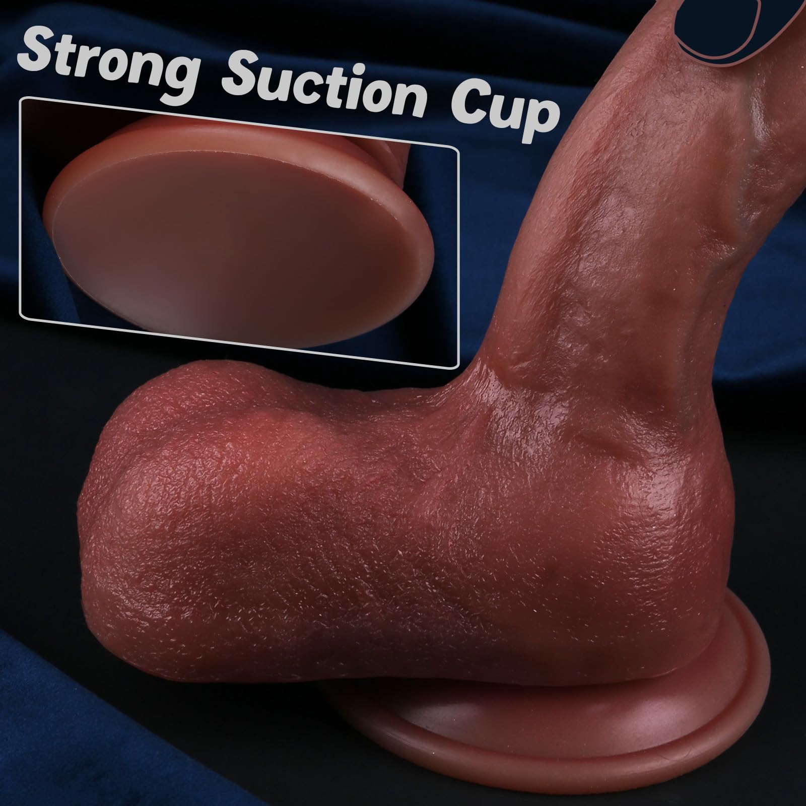 10.43 Inch Realistic Big Thick Dildo Sex Toy - Lifelike Skin Feel, Strong Suction Cup for Hands-Free Use - Perfect for Vaginal and Anal Pleasure - Great for Couples Play, Solo Masturbation, and BDSM Scenes