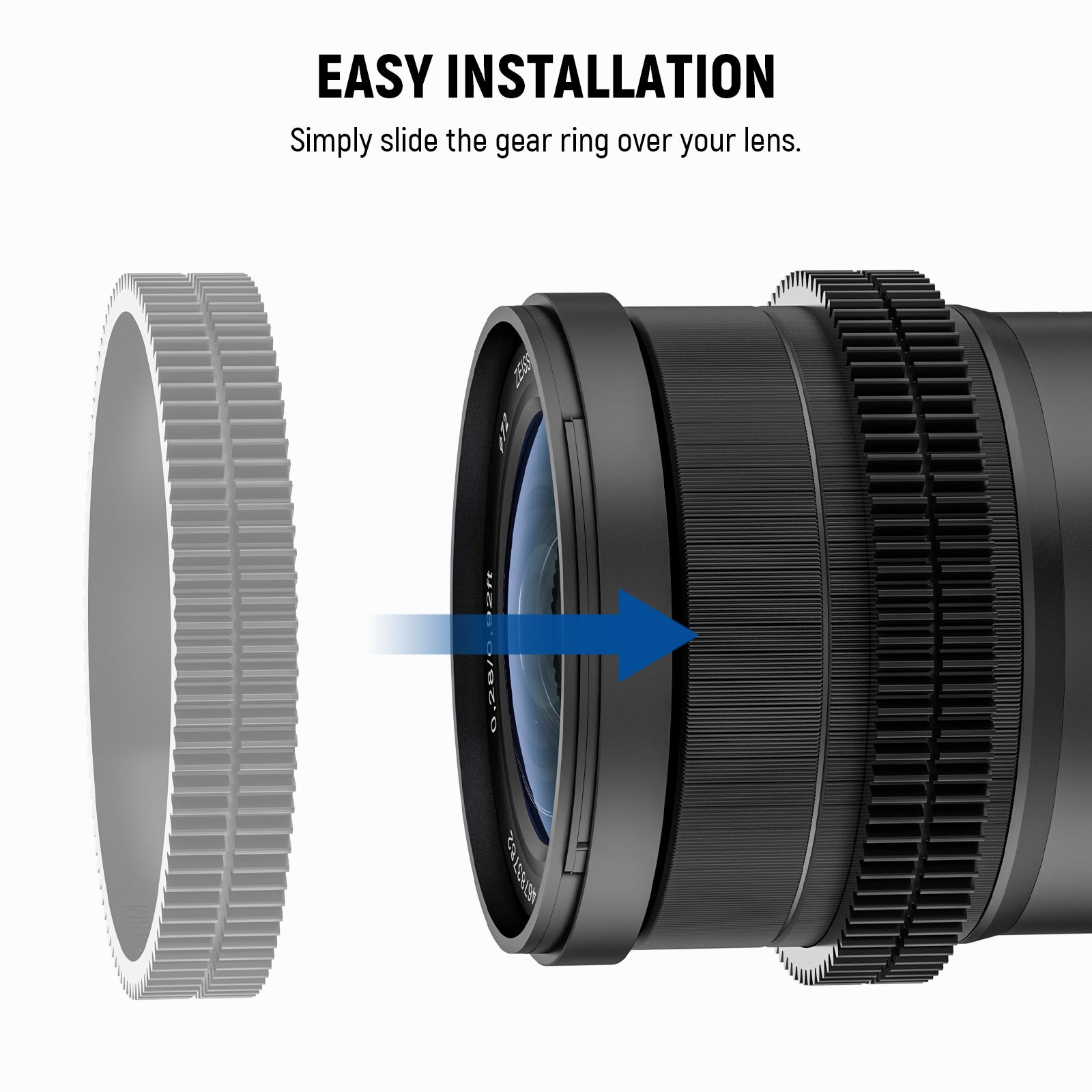 NEEWER PG008 14-Piece Seamless Follow Focus Gear Ring Set for DSLR & Mirrorless Cameras - Professional Video Filmmaking Accessories for Smooth Focus Pulling in Cinematic Shots
