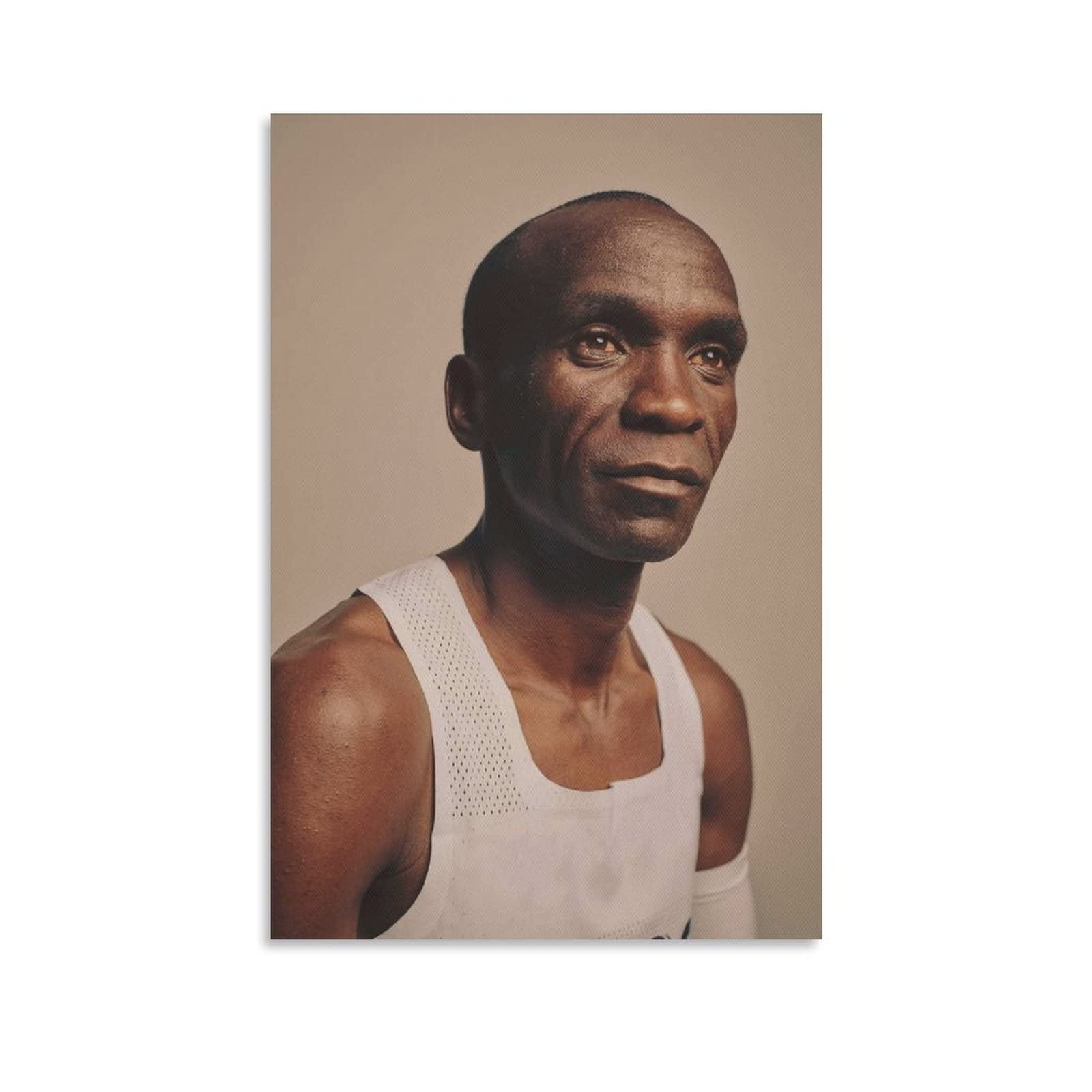 Eliud Kipchoge Inspirational Running Poster - Premium Canvas Wall Art Print for Modern Home & Office Decor - 12x18 inches (30x45cm) - Perfect Gift for Runners, Athletes & Sports Enthusiasts