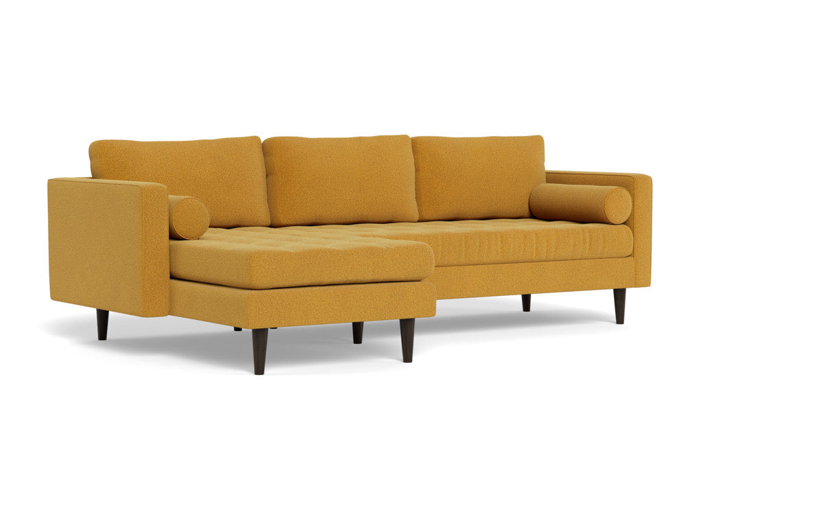 Ladybird 102 Left Chaise Sectional Sofa - Modern L-Shaped Couch with Chaise Lounge, Soft Fabric Upholstery, Comfortable Living Room Furniture for Small Spaces, Apartments & Home Theater Seating