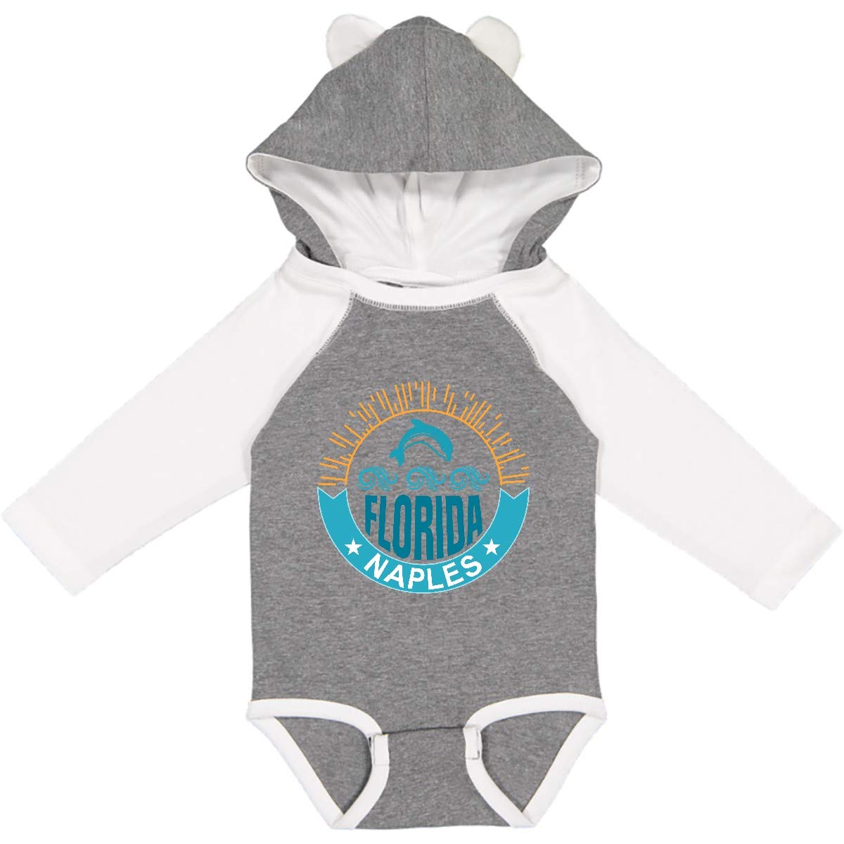 Inktastic Naples Florida Beach Vacation Long Sleeve Bodysuit for Baby - Soft Cotton Creeper for Newborns, Infants & Toddlers - Perfect for Family Beach Trips, Vacation Photos & Casual Outings