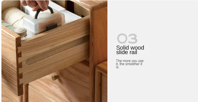 Solid Oak & Beech Wood Chest of Drawers - 5-Drawer Storage Cabinet with Multi-Functional Design for Bedroom, Living Room, and Office Organization