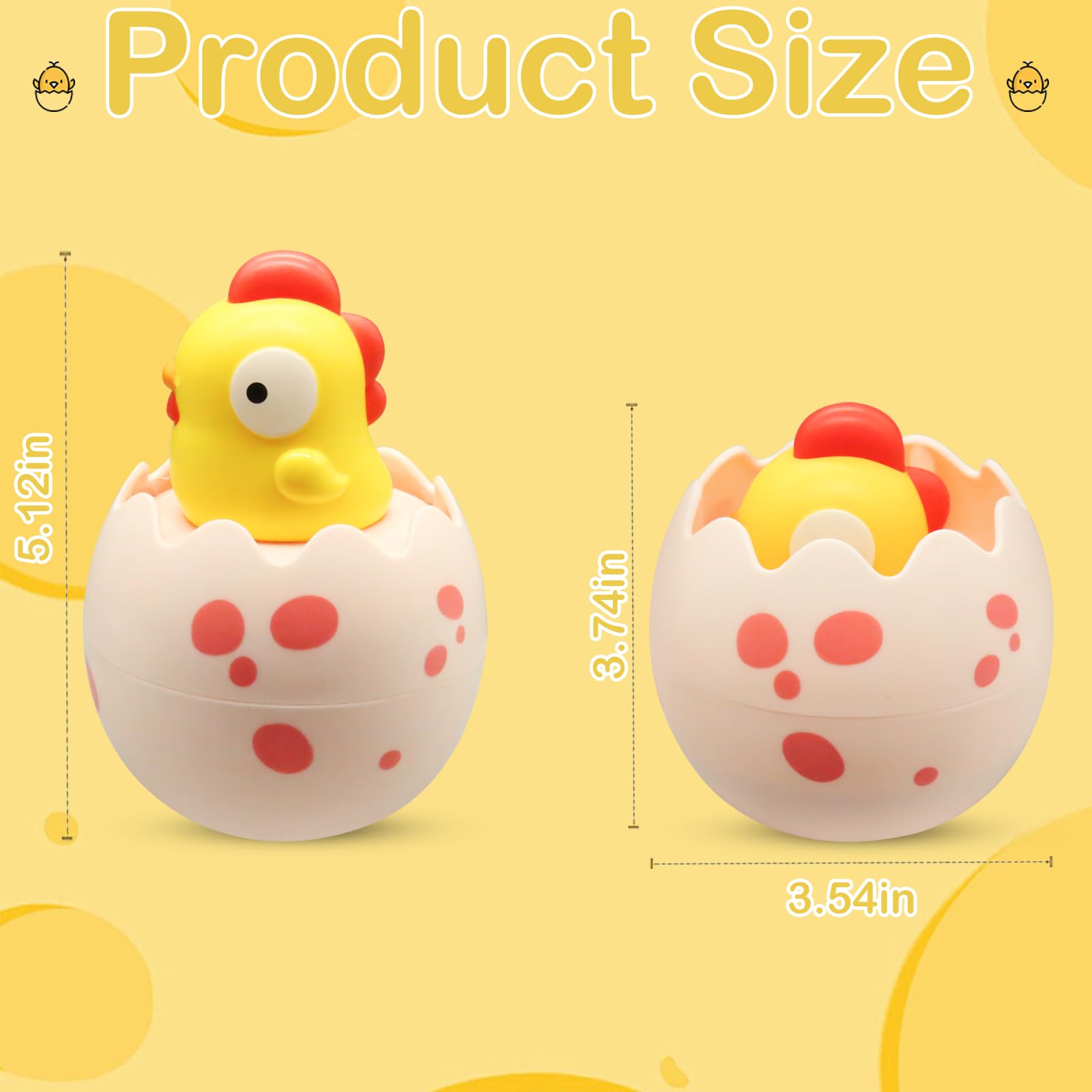 Easter Baby Basket Stuffers - Hatching Egg Bath Toys for Toddlers 1-3 Years Old - Easter Basket Fillers for Boys & Girls - Fun Bathtub & Pool Toys - Perfect Easter Gift for Infants & Toddlers (Great for Easter Celebrations, Bath Time Play & Swimming Pool Fun)