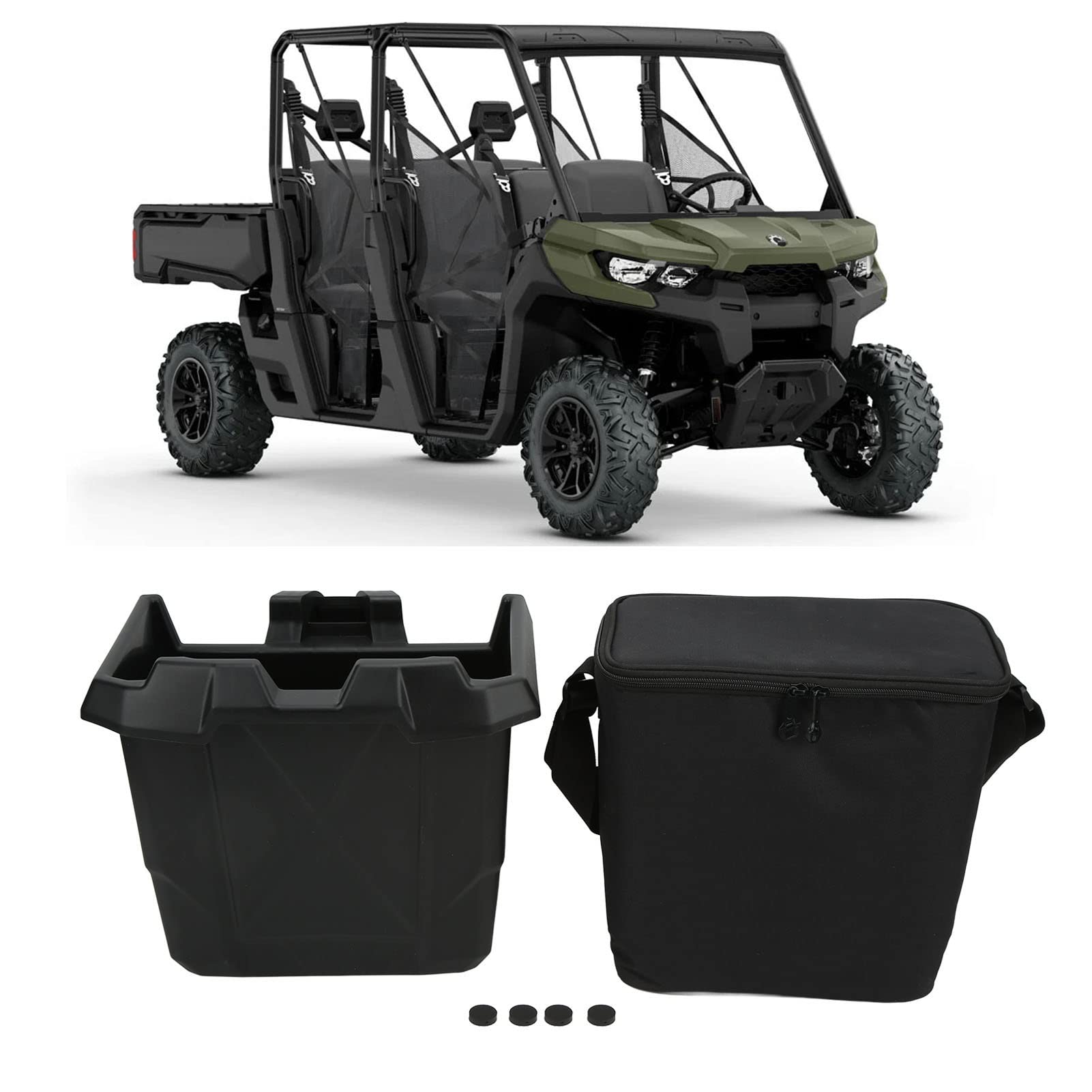 VGEBY 8L Car Under Seat Storage Box with Waterproof Bag - Universal Fit for Can Am Defender HD5 HD8 HD10 | Vehicle Organizer for Tools, First Aid Kits & Outdoor Gear