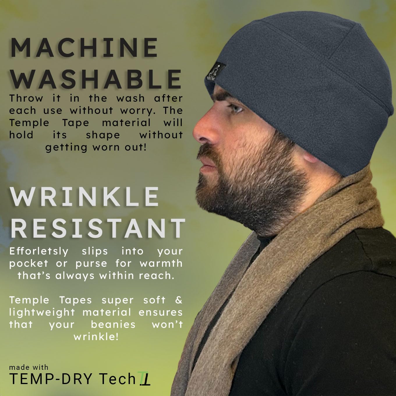 Tactical Fleece Watch Cap Beanie - Warm Skull Cap Fleece Hat for Men & Women - Winter Outdoor Hiking, Hunting, and Military Use