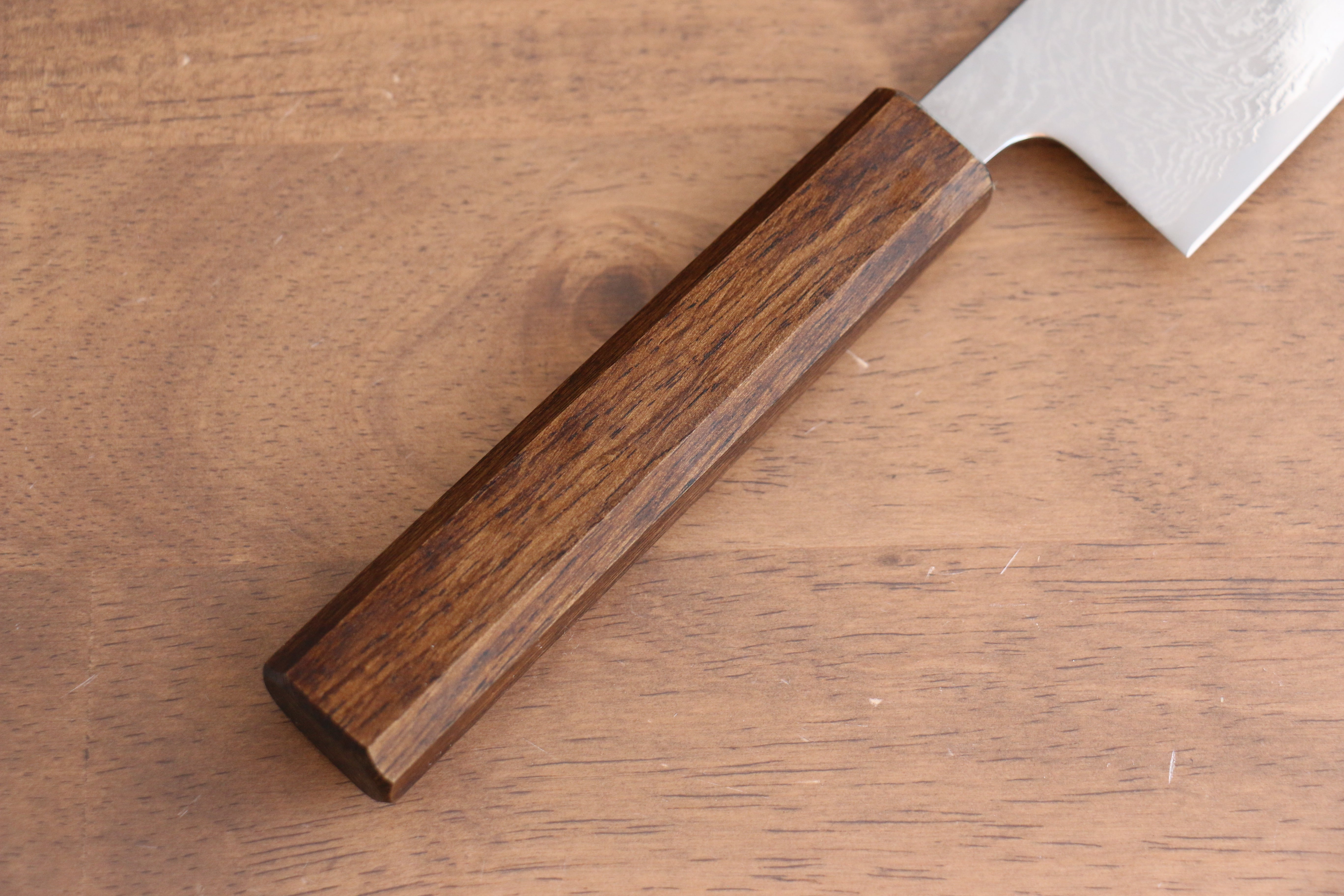 Premium AUS10 Damascus Kiritsuke Gyuto Knife 210mm - Mirrored Finish with Oak Handle - Perfect for Sushi, Sashimi & Japanese Cuisine