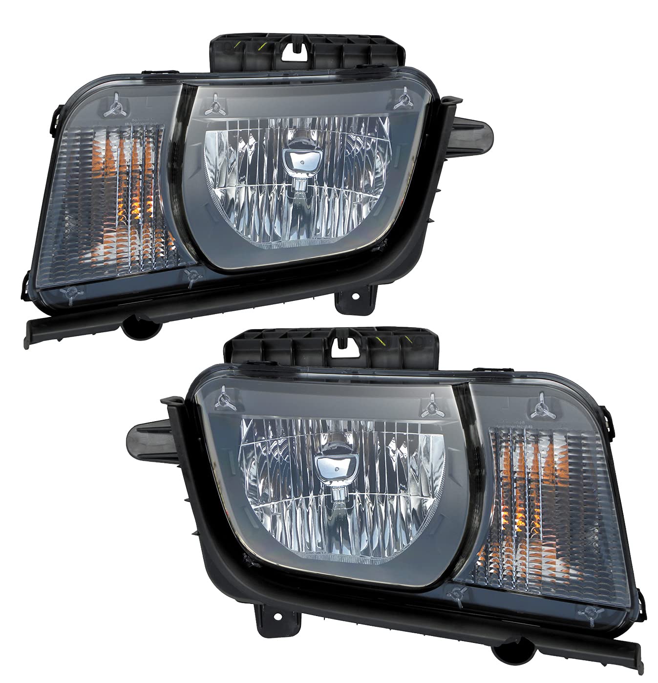 10-13 Chevy Camaro Halogen Headlights Pair Set - Driver & Passenger Side Replacement Bulbs for Night Driving & Foggy Conditions