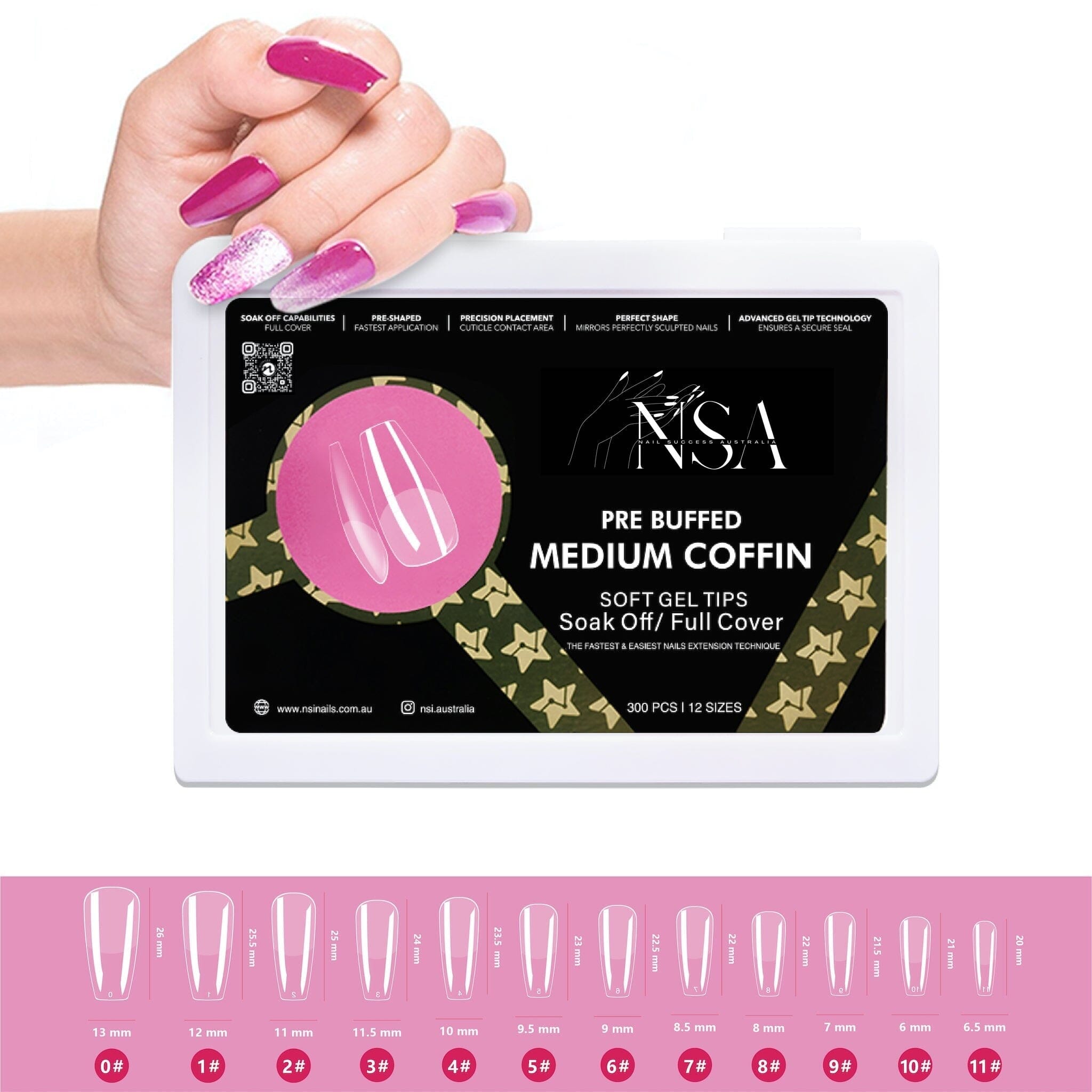 Gel Nail Extensions - Pre Buffed Tips for Strong & Natural-Looking Nails | Perfect for DIY Manicures & Salon Quality Results
