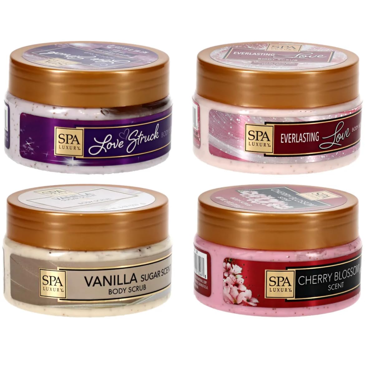 Cherry Blossom Body Scrub 8oz - Exfoliating & Moisturizing Purple Sugar Scrub for Soft Skin - Perfect for Shower & Spa Day Self Care