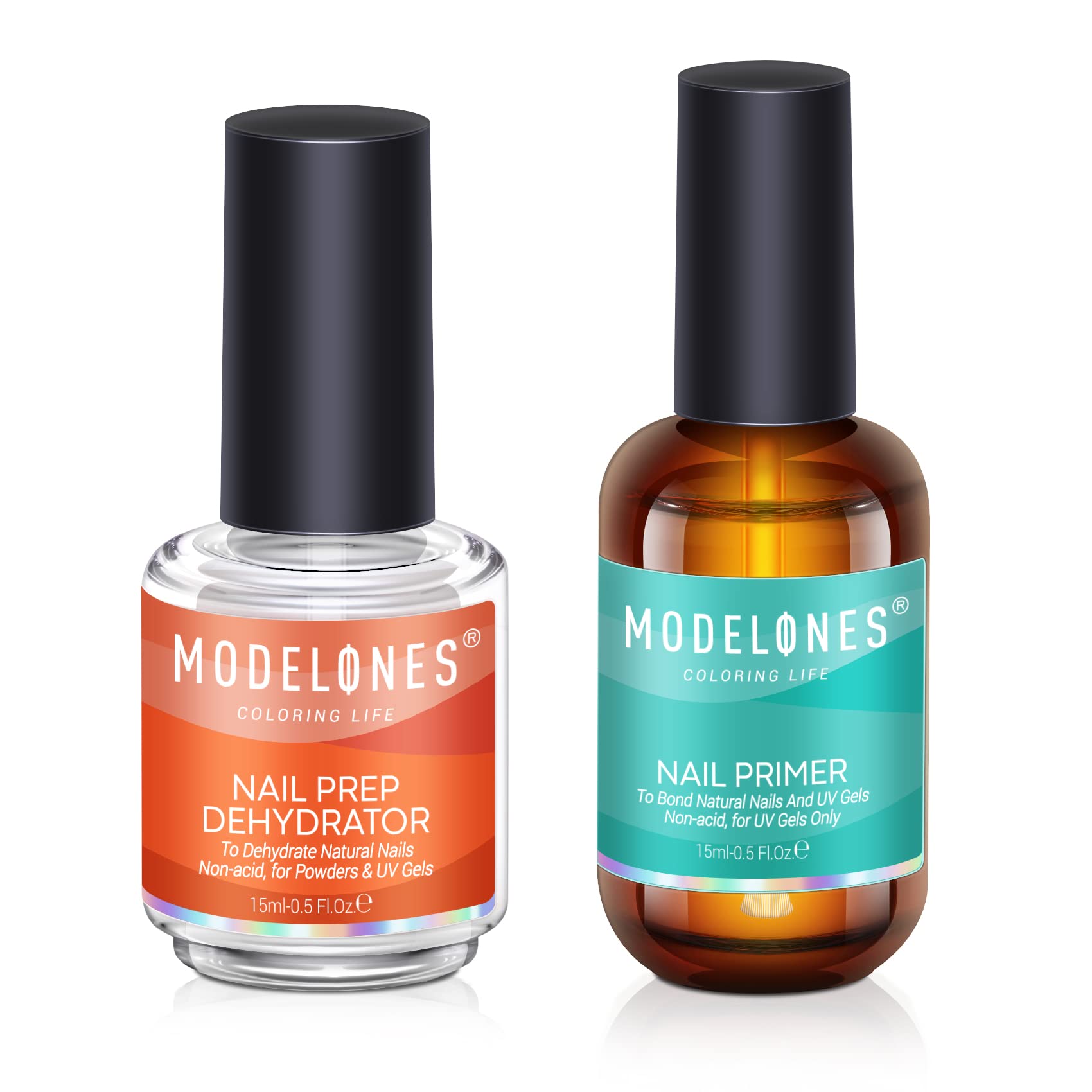 Modelones White Gel Nail Polish Set - 1Pc Gel Polish with Nail Primer & Dehydrator for Long-Lasting Manicures - Perfect for Nail Salons, DIY Home Nail Art & Professional Nail Technicians