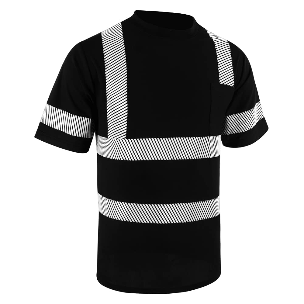 ANSI Class 3 Hi Vis Safety Shirts with Heat Transfer Reflective Strips - High Visibility Work Shirts for Men & Women - Construction, Road Work & Night Safety Gear