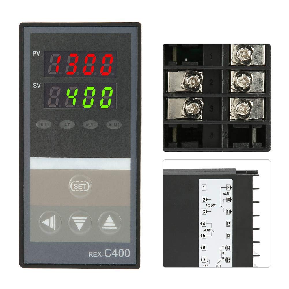 SSR Digital Temperature Controller Thermostat with Alarm Function - Precise SSR Output Temp Control for Home Brewing, Aquariums, and Greenhouses