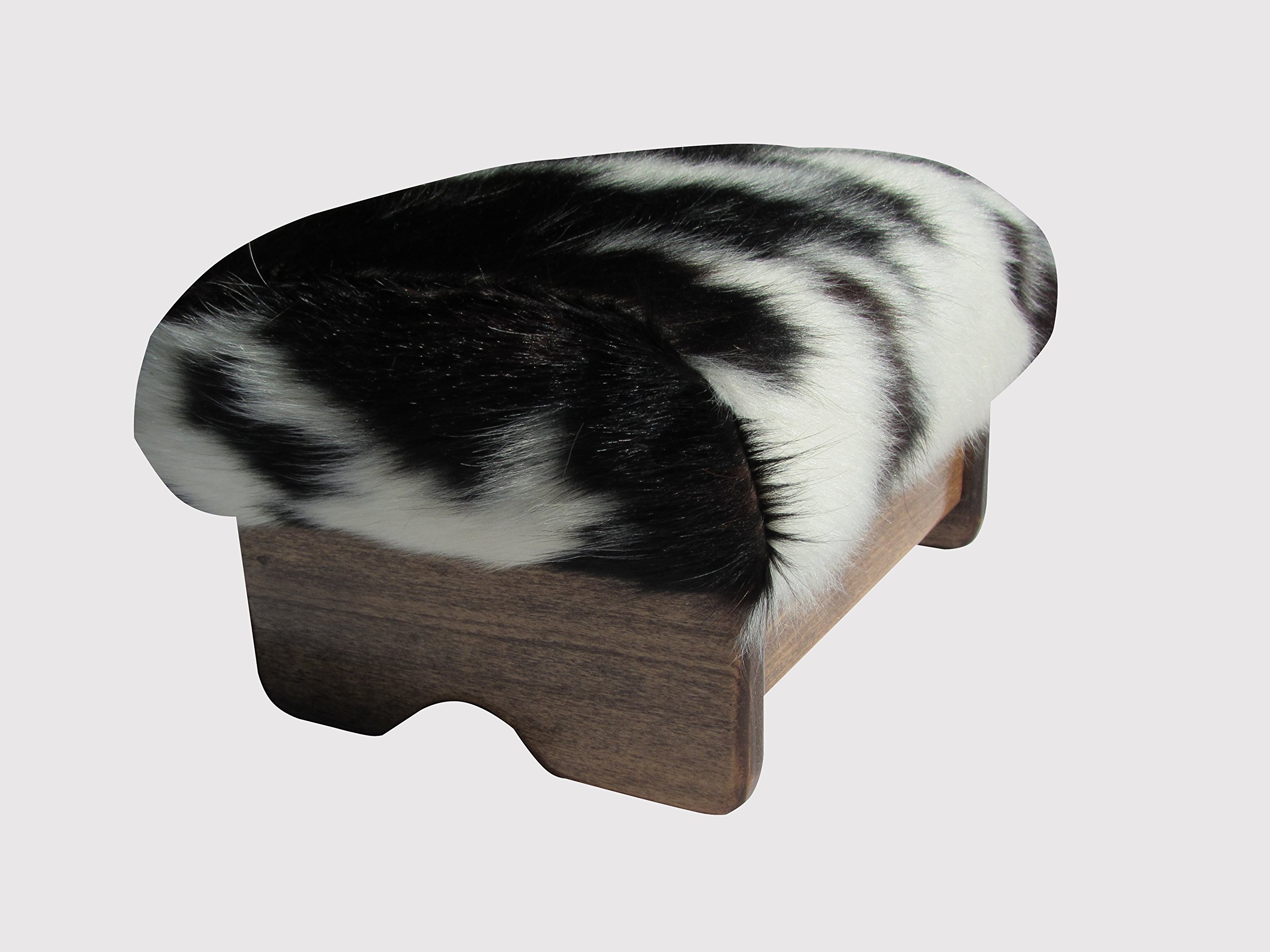 Premium Cowhide Padded Foot Stool - Handcrafted in USA - 7