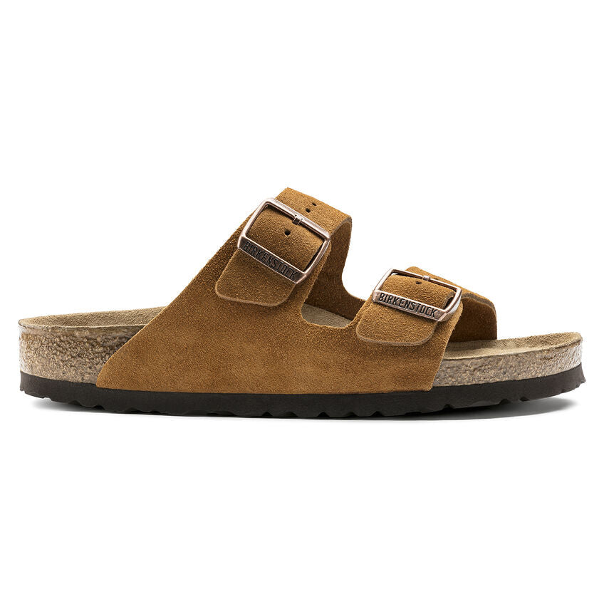 Birkenstock Arizona Suede Soft Footbed Sandals for Women - Comfortable Mink Leather Slides with Arch Support | Perfect for Casual Wear, Beach, and Summer Outfits