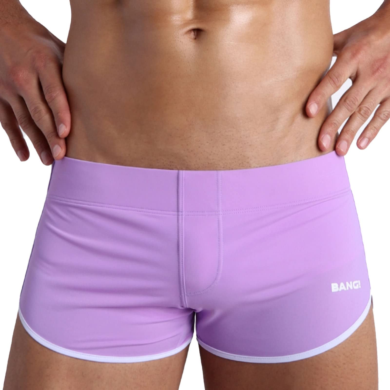**Bang Men's Retro Swim Shorts - Sexy Fit Swim Trunks for Men - Quick Dry Beach & Pool Swimwear**    *Perfect for Beach Vacations, Pool Parties & Summer Water Sports*