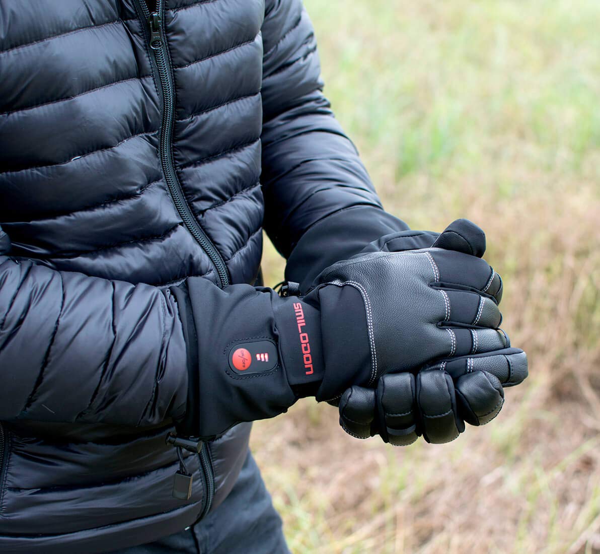 Smilodon Rechargeable Electric Heated Gloves for Men & Women - Battery Powered Winter Warm Gloves for Skiing, Snowboarding & Outdoor Activities