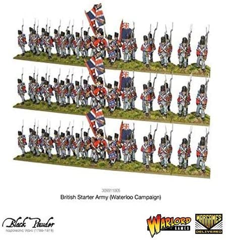 Warlord Games Black Powder Napoleonic British Starter Army - Waterloo Campaign Set | Revolutionary War Miniature Toy Soldiers for Tabletop Wargaming | Perfect for Historical Battles & Strategy Games