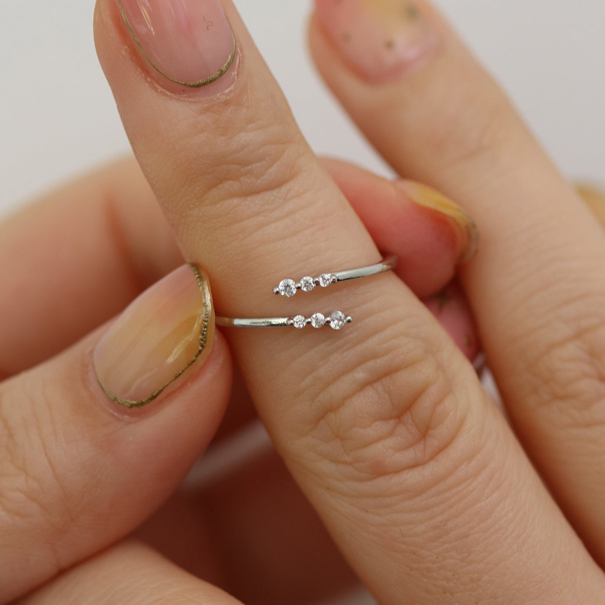 Triple Cubic Zirconia Ring - Elegant Stackable Band for Women | Perfect for Engagement, Wedding, Anniversary & Everyday Wear