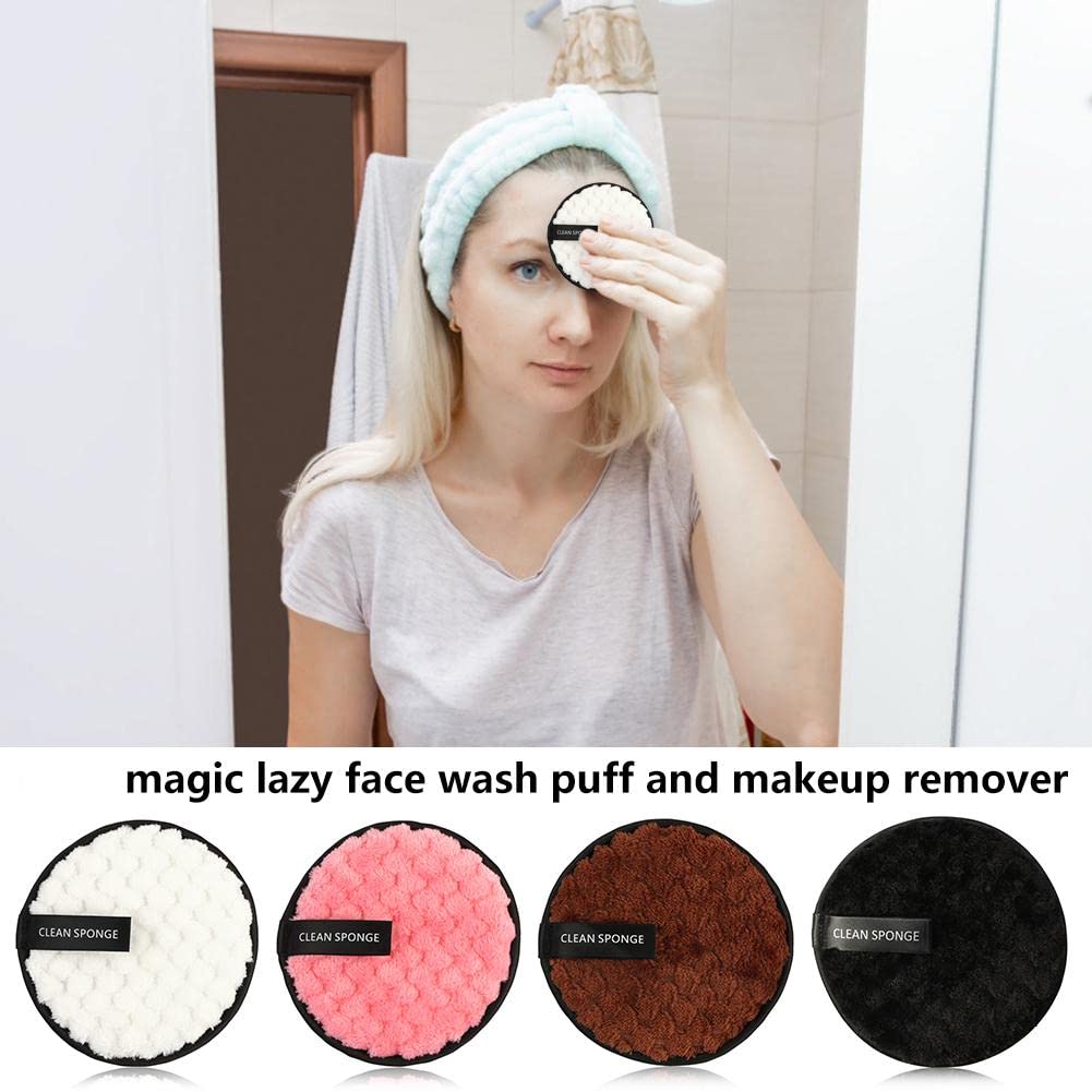 Nyamah Reusable Makeup Remover Pads - Washable Microfiber Sponge & 100 Oil Blotting Papers Set for Heavy Makeup Removal | Gentle Face Cleansing, Travel-Friendly & Eco-Friendly Beauty Essential