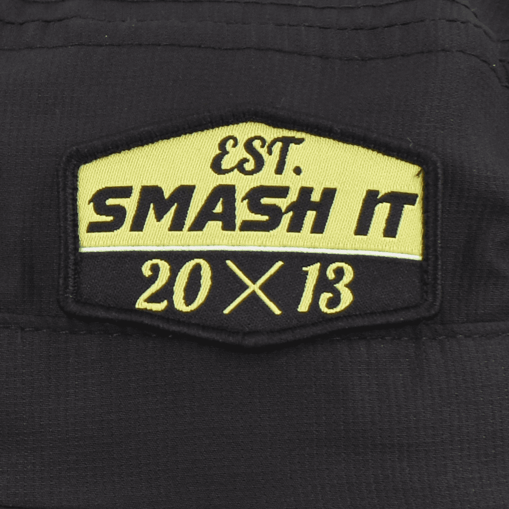 Smash It Sports Bucket Hat - Black with Neon Patch for Outdoor Activities, Hiking, Fishing & Summer Sun Protection