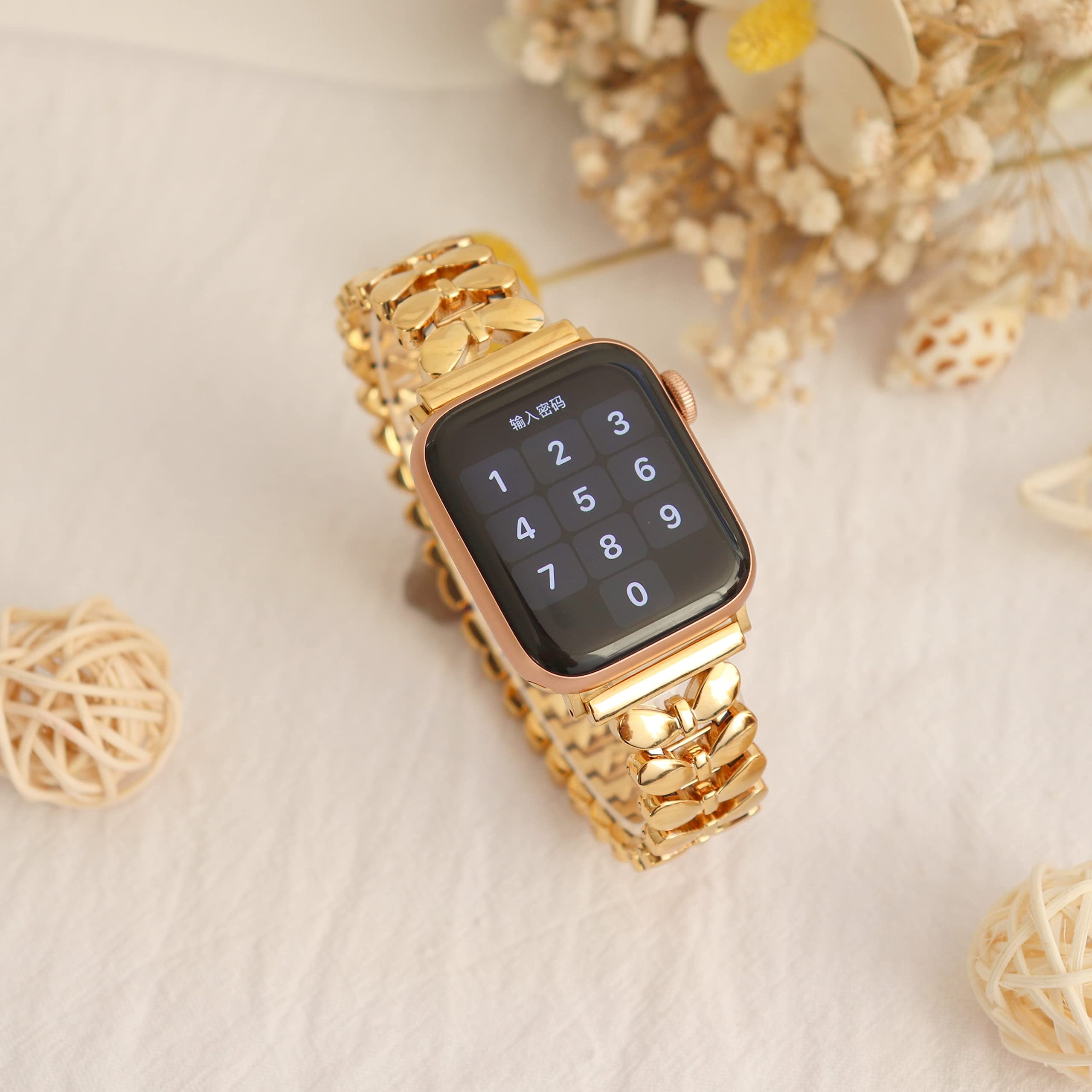 Kolgios 38mm 40mm 41mm 42mm 44mm 45mm 46mm Women's Fashion Smartwatch Band - Compatible with Apple Watch Series 10/9/8/7/6/SE/5/4 - Stylish Replacement Bracelet Strap for iWatch - Perfect Gift for Her - Ideal for Workouts, Office Wear & Everyday Fashion Accessory