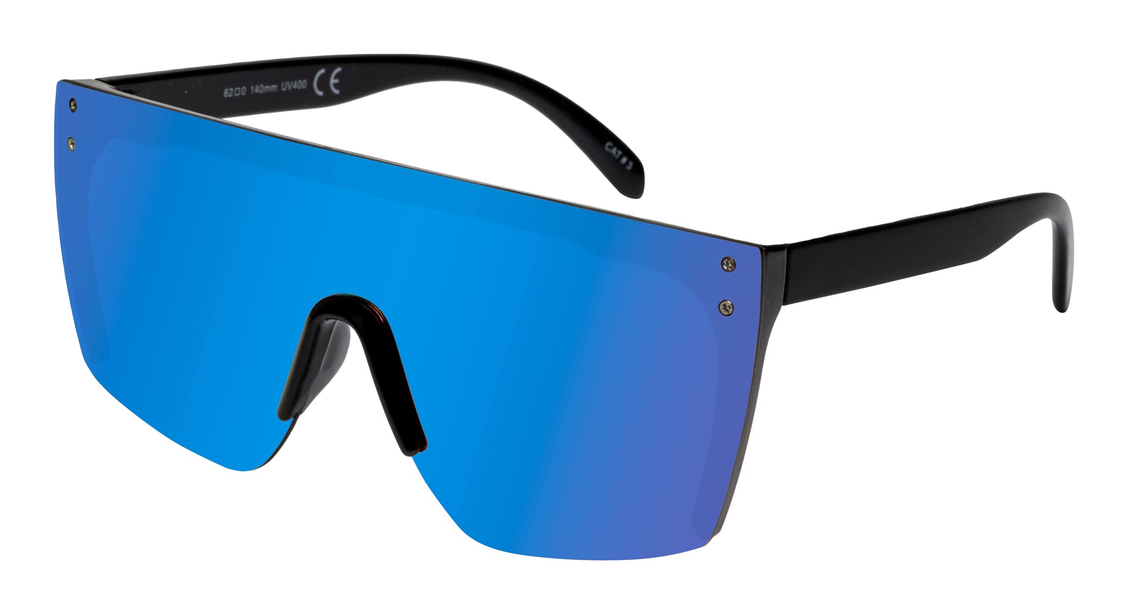 Stylish Rimless Oversized Retro Sunglasses for Men & Women - UV Protection Mirror Lens Flat Top Sunglasses - Perfect for Driving, Beach, and Outdoor Activities
