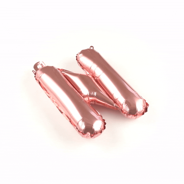 Balloonify Rose Gold Mylar Letter N Balloon - 16 Inch Large Foil Alphabet Balloon for Birthday Party Decorations, Wedding, Baby Shower & Anniversary Celebrations