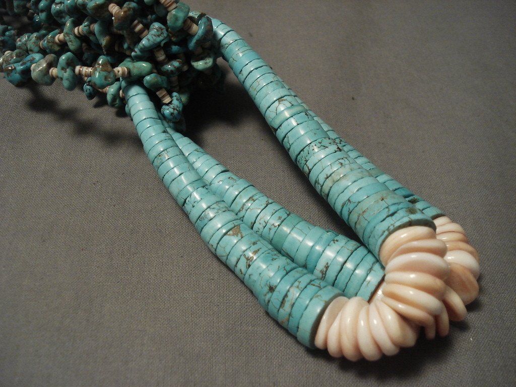 343 Gram Vintage Green Turquoise Necklace - Authentic Old Southwest Style Jewelry for Women | Perfect for Boho Fashion, Gift Giving & Special Occasions