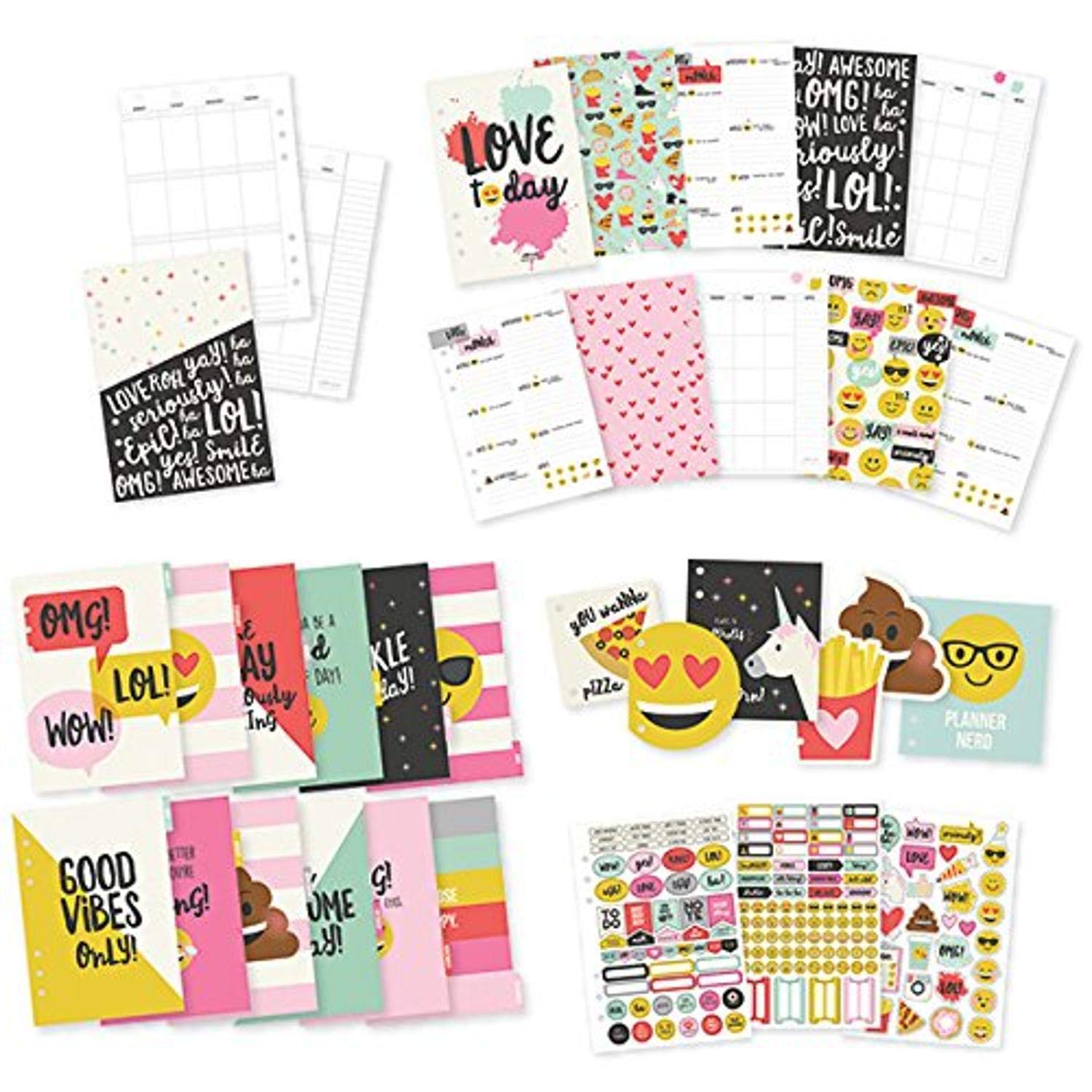Simple Stories Emoji Love Planner Insert - Cute Sticker Decoration for Bullet Journals, Scrapbooks & DIY Planners | Perfect for School, Office & Personal Organization