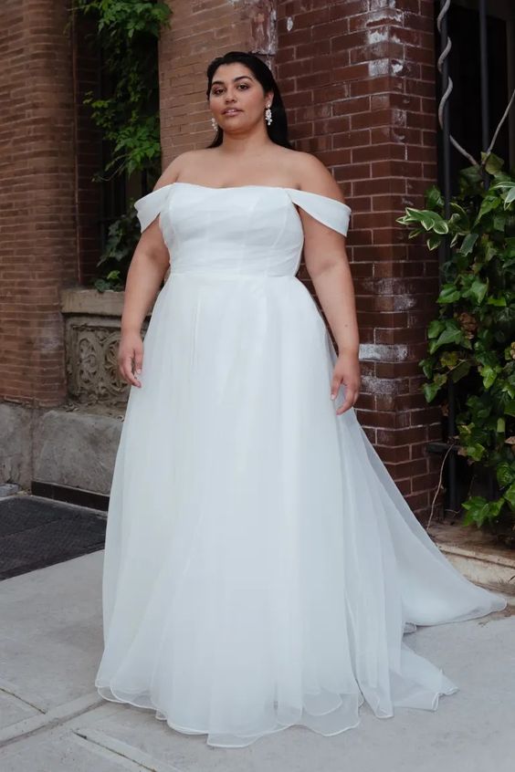 Jenny Yoo Bronte Wedding Gown - Elegant A-Line Bridal Dress for Church Ceremony & Romantic Beach Weddings