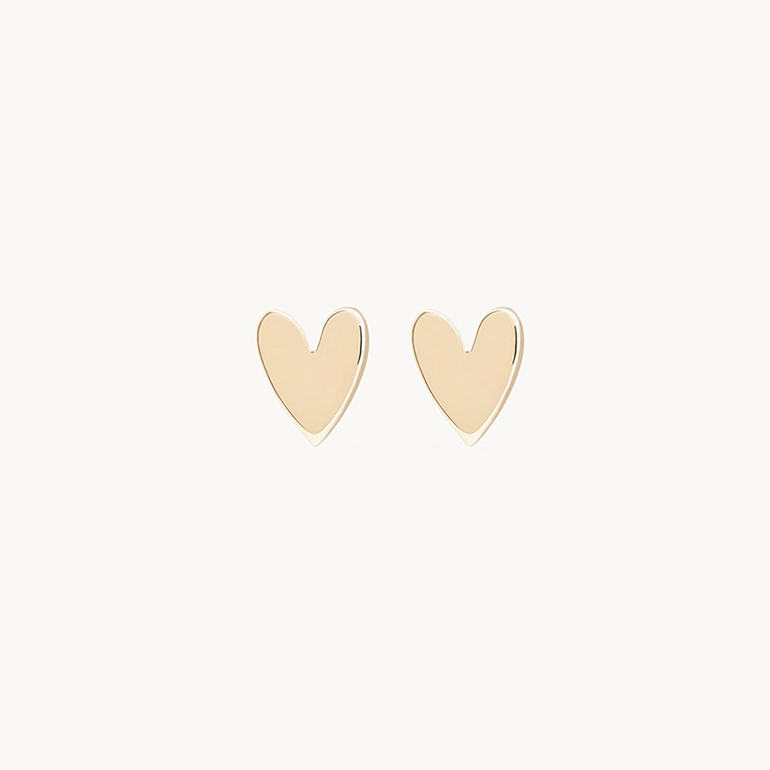 14K Yellow Gold Heart Earrings for Women - Elegant Everyday Jewelry Gift for Her - Perfect for Valentine's Day, Anniversary & Romantic Occasions