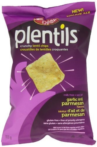**Garlic & Parmesan Lentil Chips - 4 oz (Pack of 12) | Gluten-Free, Healthy Snacks for Parties, Office & On-the-Go**