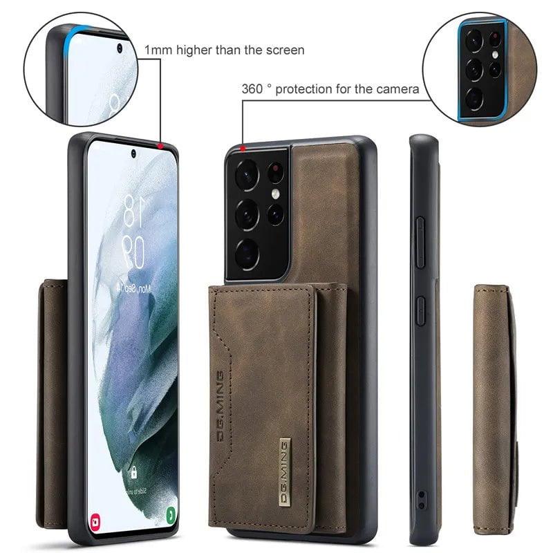 Samsung Galaxy S24 Ultra Retro Flip Vegan Leather Phone Case - Stylish & Protective Cover for Everyday Use, Work & Travel