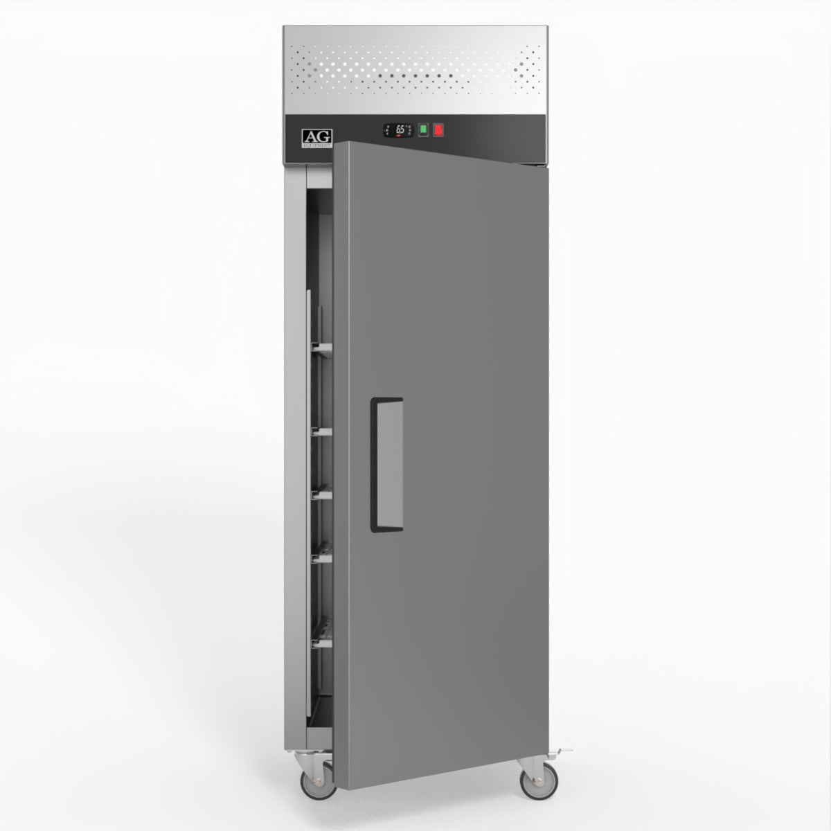 AG 429 Litre Stainless Steel Upright Freezer - Single Door Commercial Freezer GNX400BT for Restaurants, Grocery Stores & Home Use