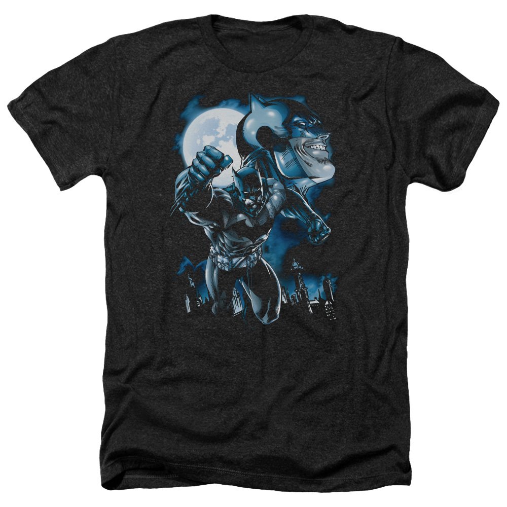 Batman Moonlight Bat Graphic Unisex T-Shirt for Men & Women - Soft Heather Cotton Tee for Casual Wear & Superhero Fans