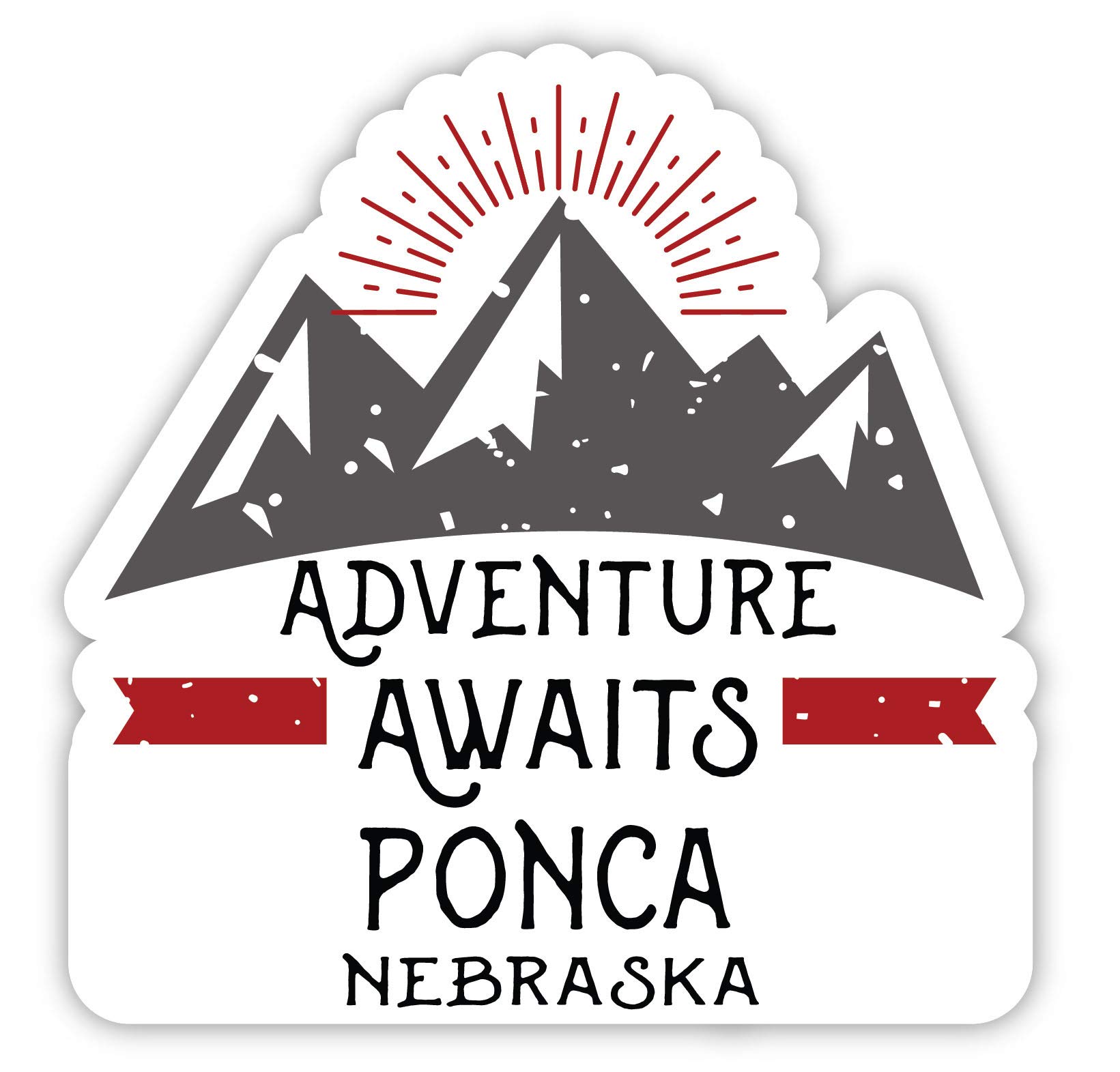 Ponca Nebraska Souvenir 4-Inch Fridge Magnet - Adventure Awaits Design - Perfect for Travel Memories & Home Decor