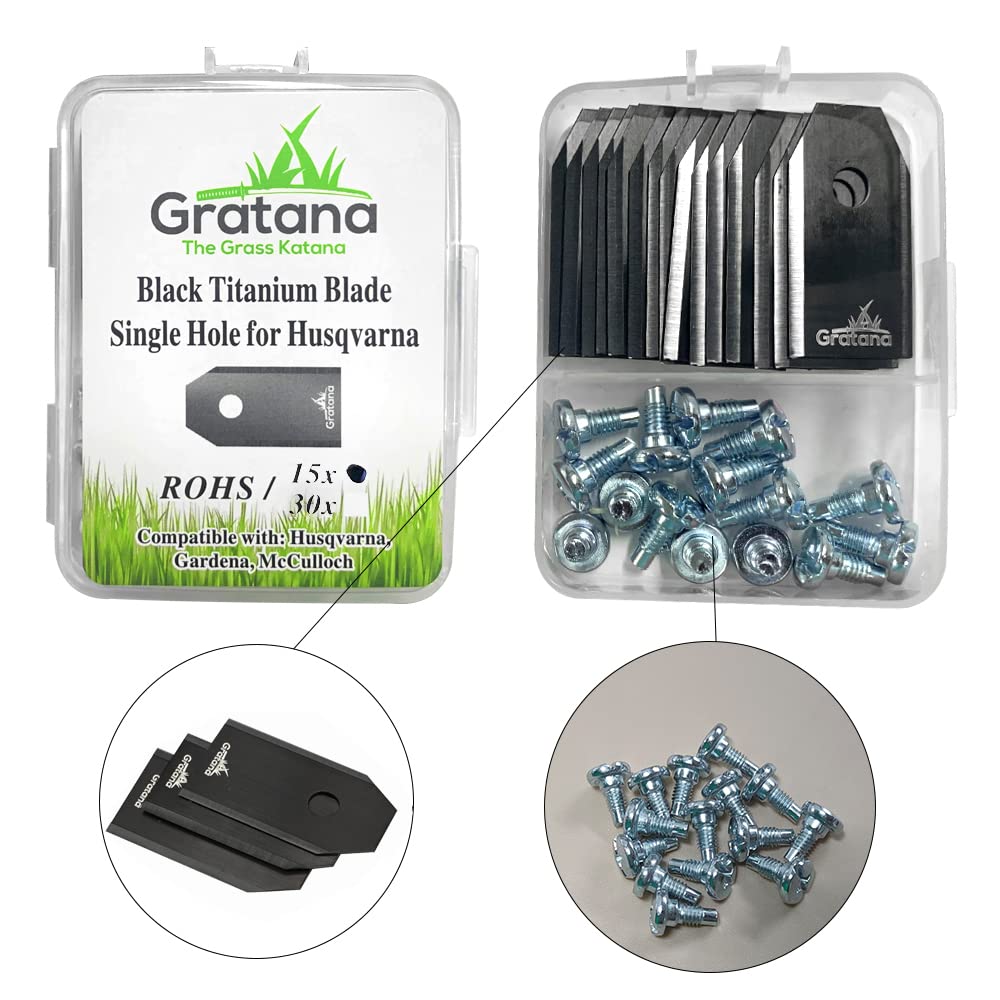 Husqvarna Robotic Lawn Mower Replacement Blade - 30 Pack Single Hole Design | Compatible with Gardena, McCulloch & Other Robotic Mowers | Perfect for Models 315, 430, 435, 450 | Durable Lawn Robot Accessories for Effortless Yard Maintenance