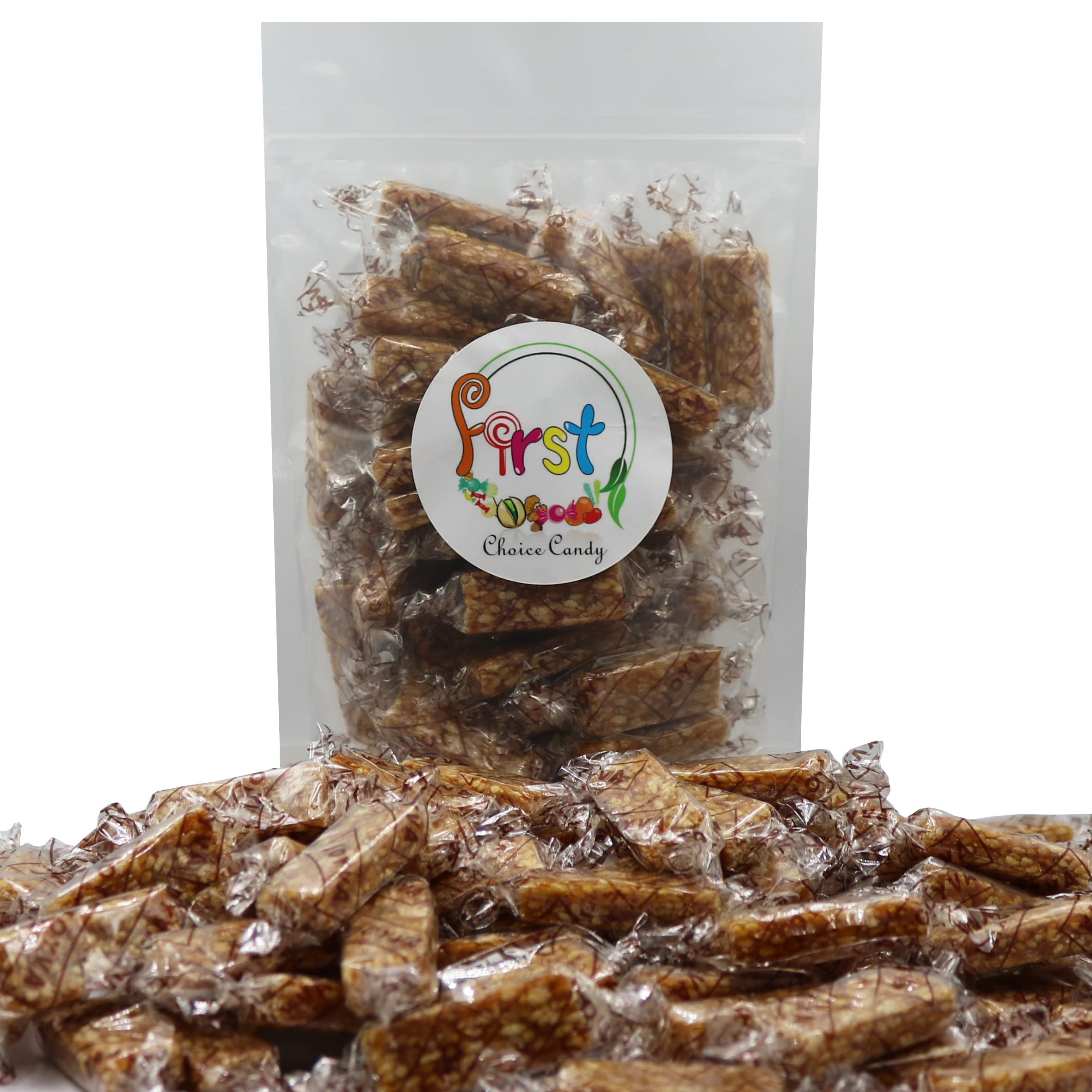 FirstChoiceCandy Honey Sesame Sticks - Crunchy Individually Wrapped Sesame Candy Snacks, Sweet & Nutritious On-The-Go Treat - Perfect for Office Snacks, Travel, Gifts & Healthy Desserts