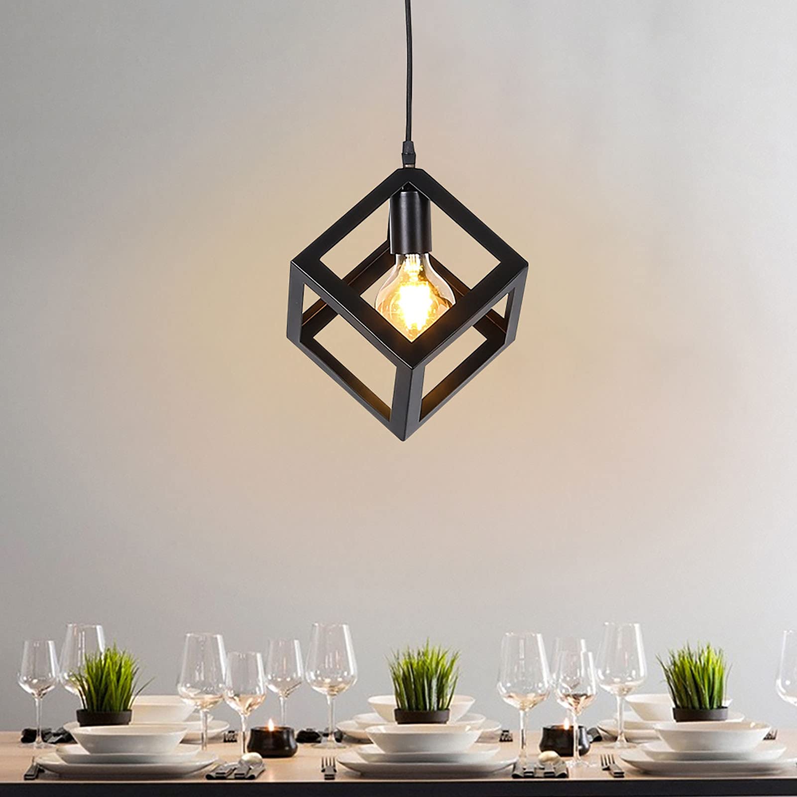 Vintage Single-Head LED Chandelier - Elegant Traditional Lighting for Dining Room, Bedroom & Living Room | Perfect for Villa Decor & Creative Home Lighting