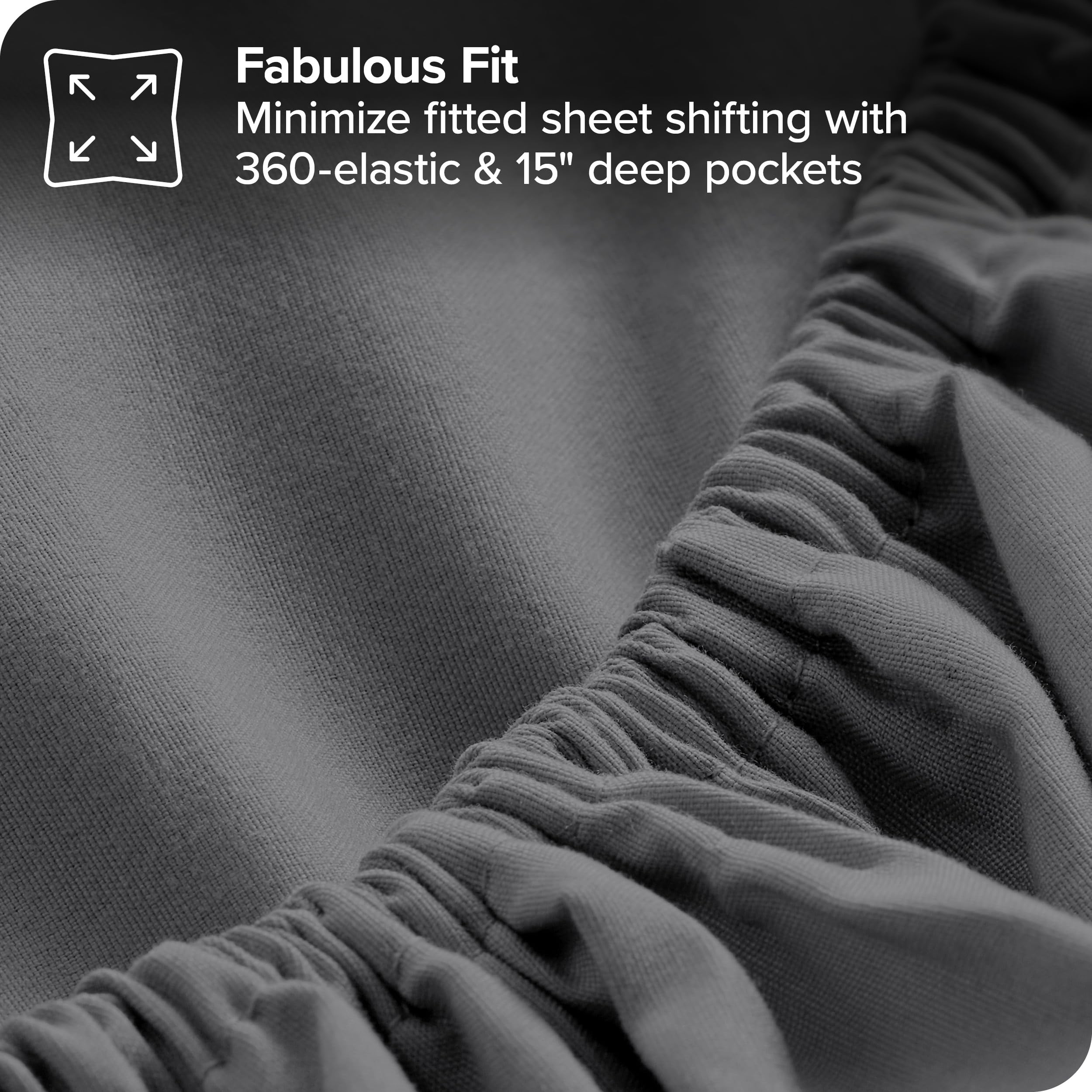 Bare Home 5-Piece Bed-in-A-Bag Comforter Set with Sheets - Twin XL Size, Goose Down Alternative, Ultra-Soft 1800 Thread Count Premium Bedding (Grey) - Perfect for Dorms, Guest Rooms & Cozy Bedrooms