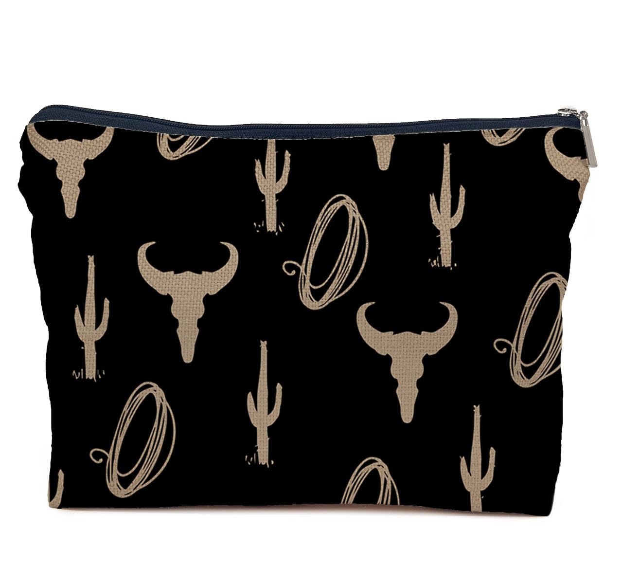 Stylish IWXYI Cow Print Makeup Bag - Durable Zipper Pouch for Women's Travel & Toiletry Essentials | Perfect Cosmetic Organizer Gift for Western Lovers