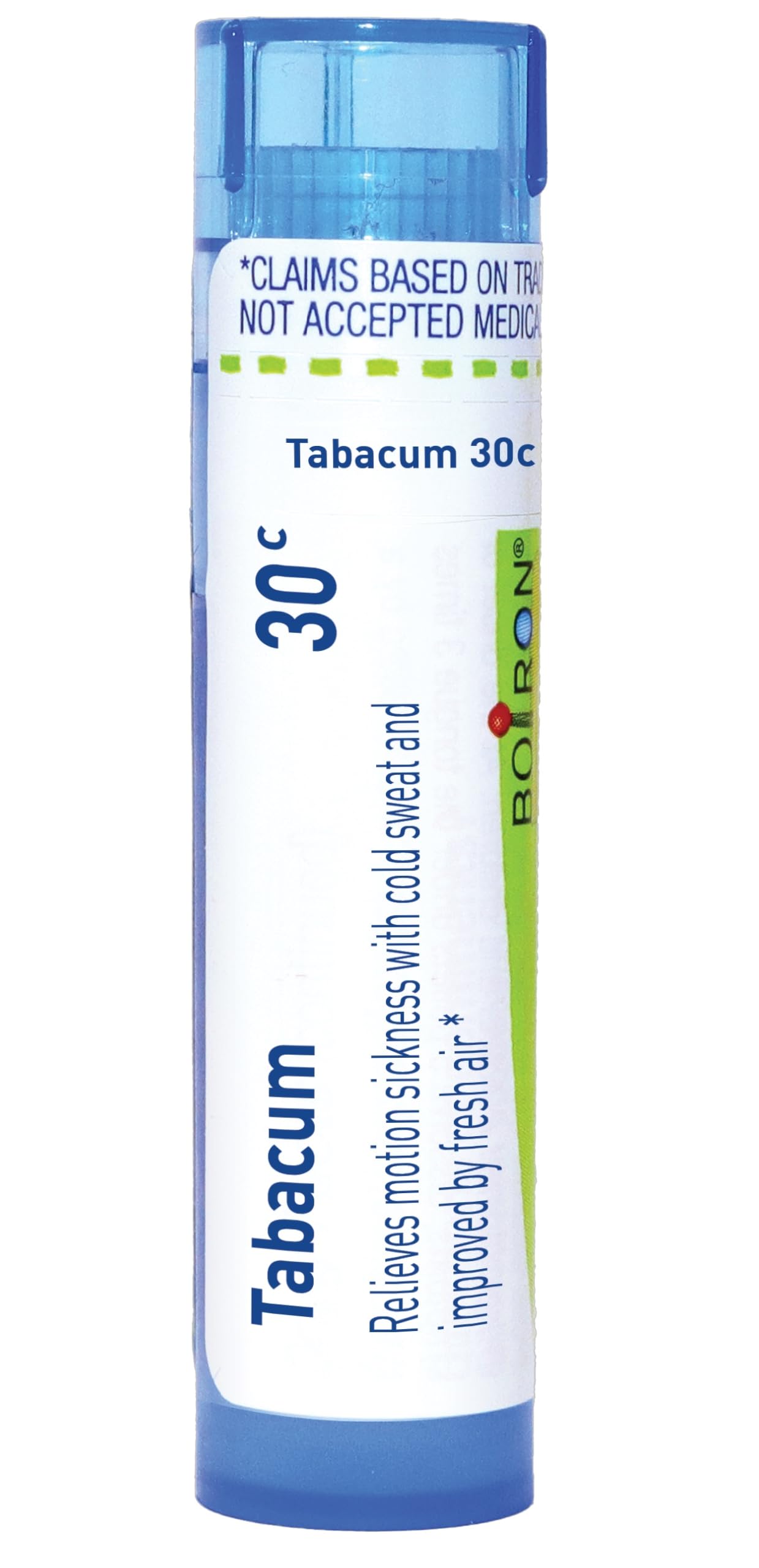 Boiron Tabacum 30C Homeopathic Medicine for Motion Sickness Relief - 80 Pellets | Natural Remedy for Nausea, Dizziness & Cold Sweat | Perfect for Travel, Cruises & Car Rides