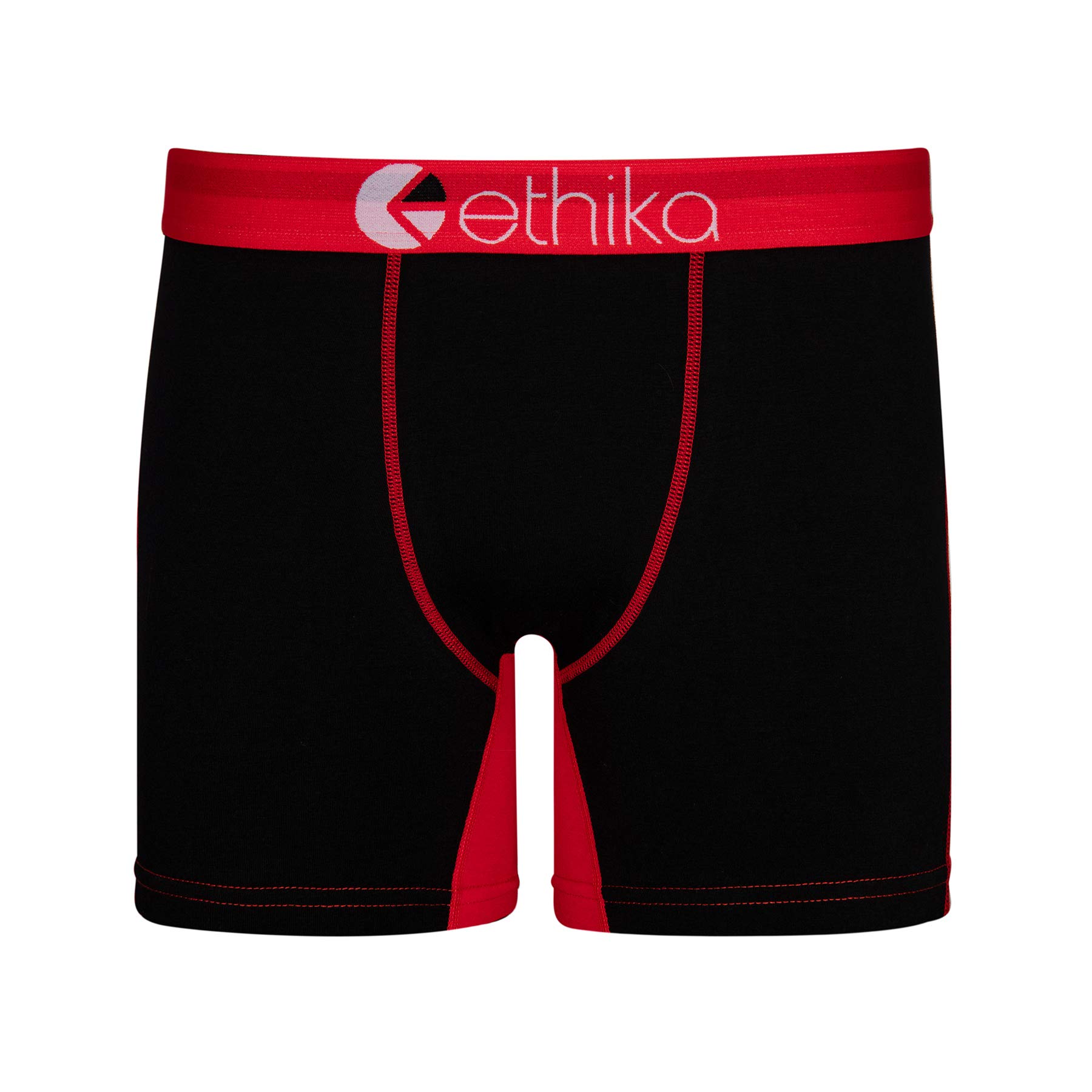 Ethika Men's MID Boxer Briefs - Comfortable Cotton Underwear for Everyday Wear | Red OG | Perfect for Gym, Workout & Casual Wear
