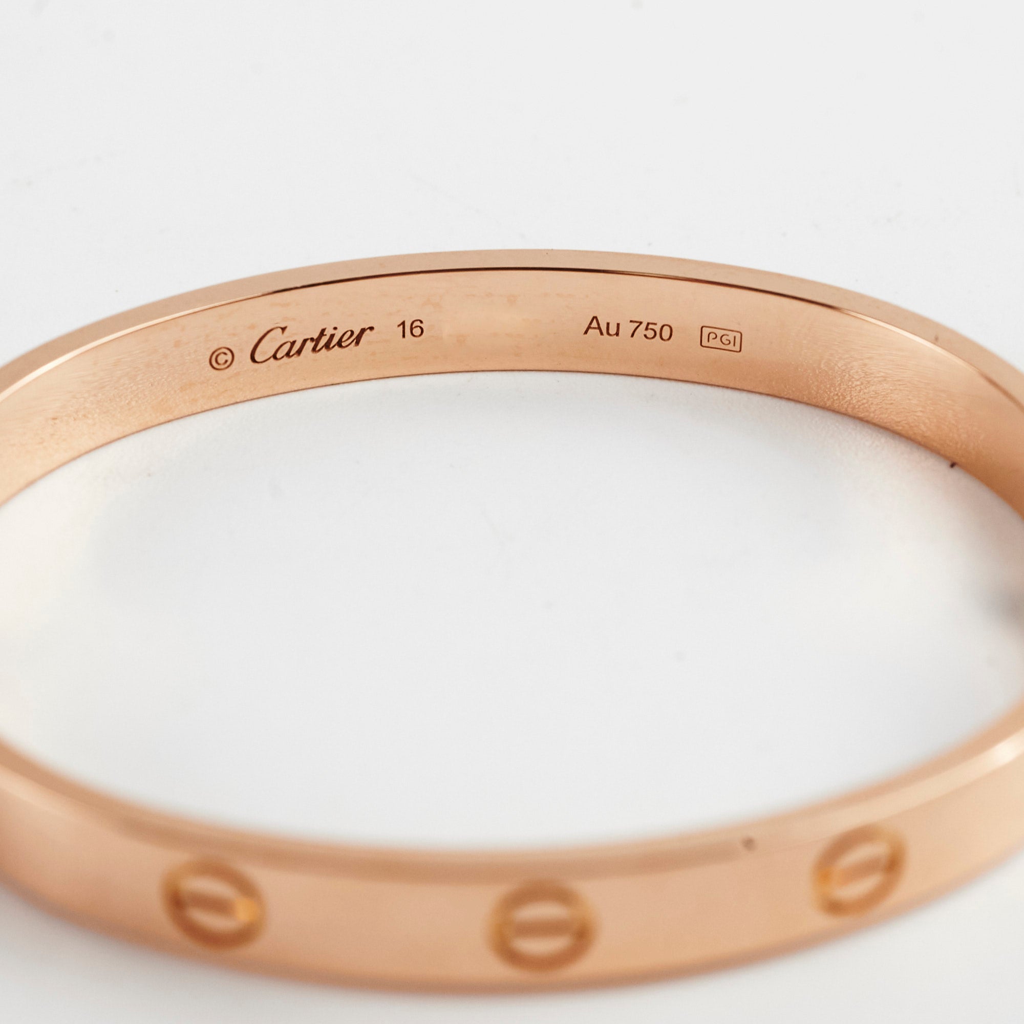 Cartier Love Bracelet 18K Rose Gold Size 16 - Luxury Jewelry for Women, Romantic Gift for Anniversary & Valentine's Day