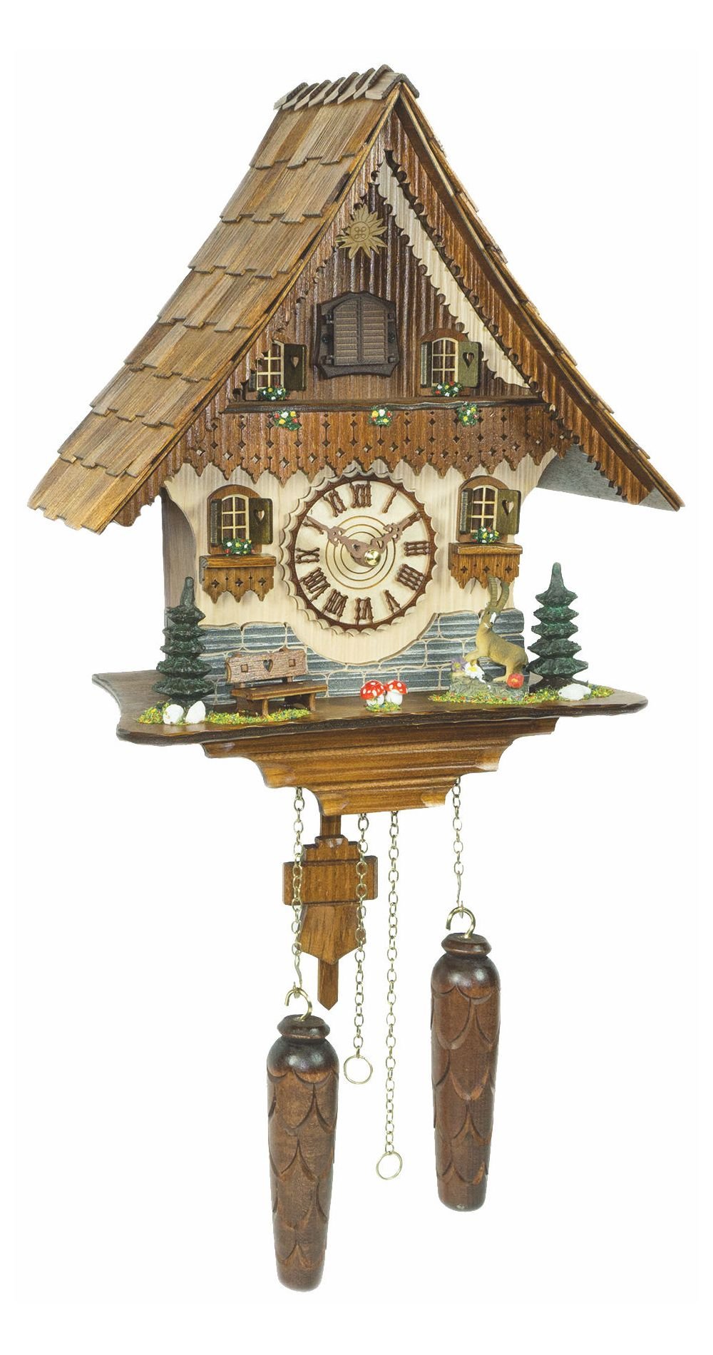 Authentic Black Forest Cuckoo Clock with Music - Trenkle Quartz Movement (Model TU 454 QM HZZG) | Perfect for Home Decor, Gift & Traditional German Style Interiors