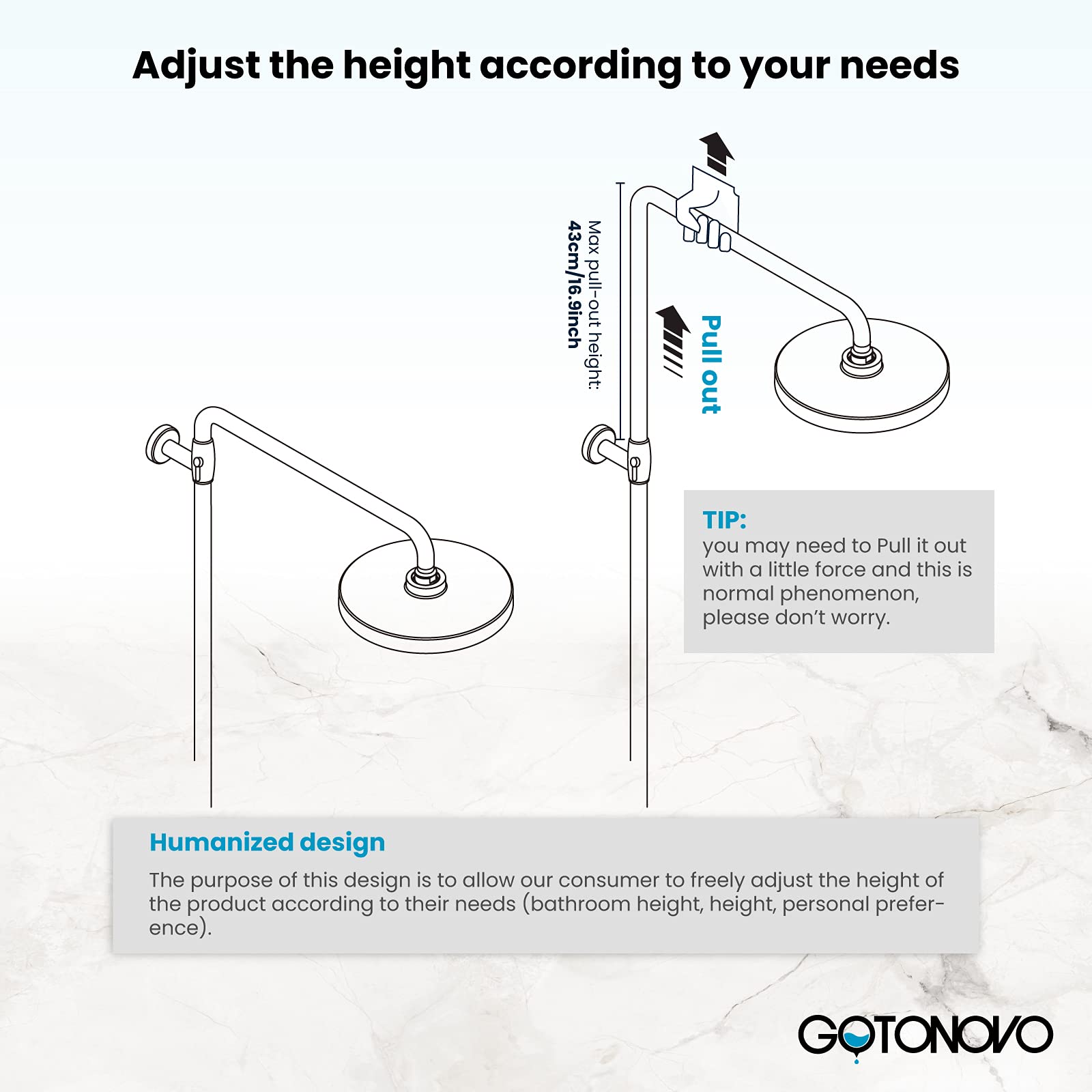 Gotonovo 8-inch Polish Chrome Shower Faucet Set with Handheld Spray - Double Lever Handle, Tub Spout & Triple Function - Wall Mount Bathroom Shower Fixture for Modern Homes & Luxury Hotels